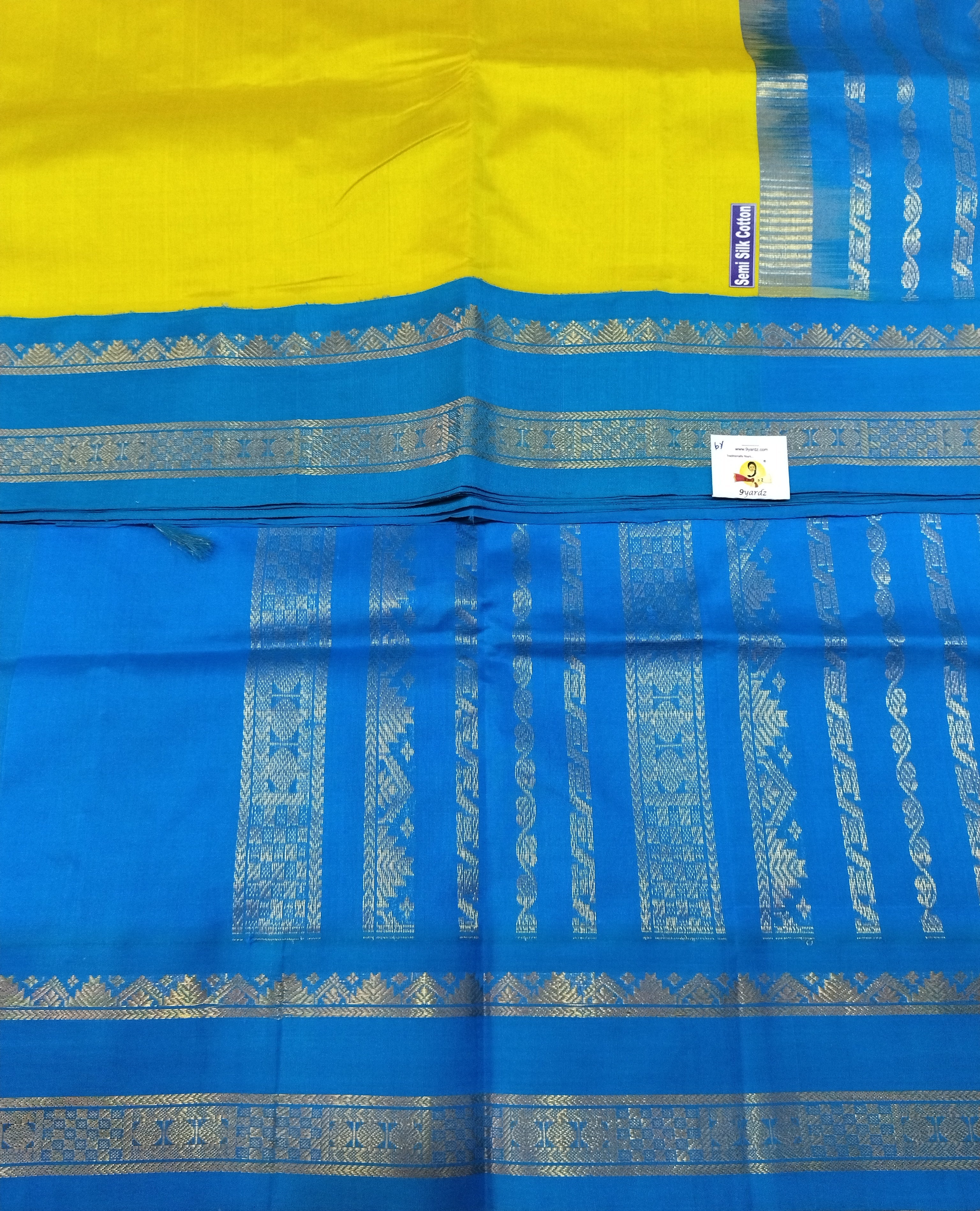 Semi silk Plain Korvai 6Yards