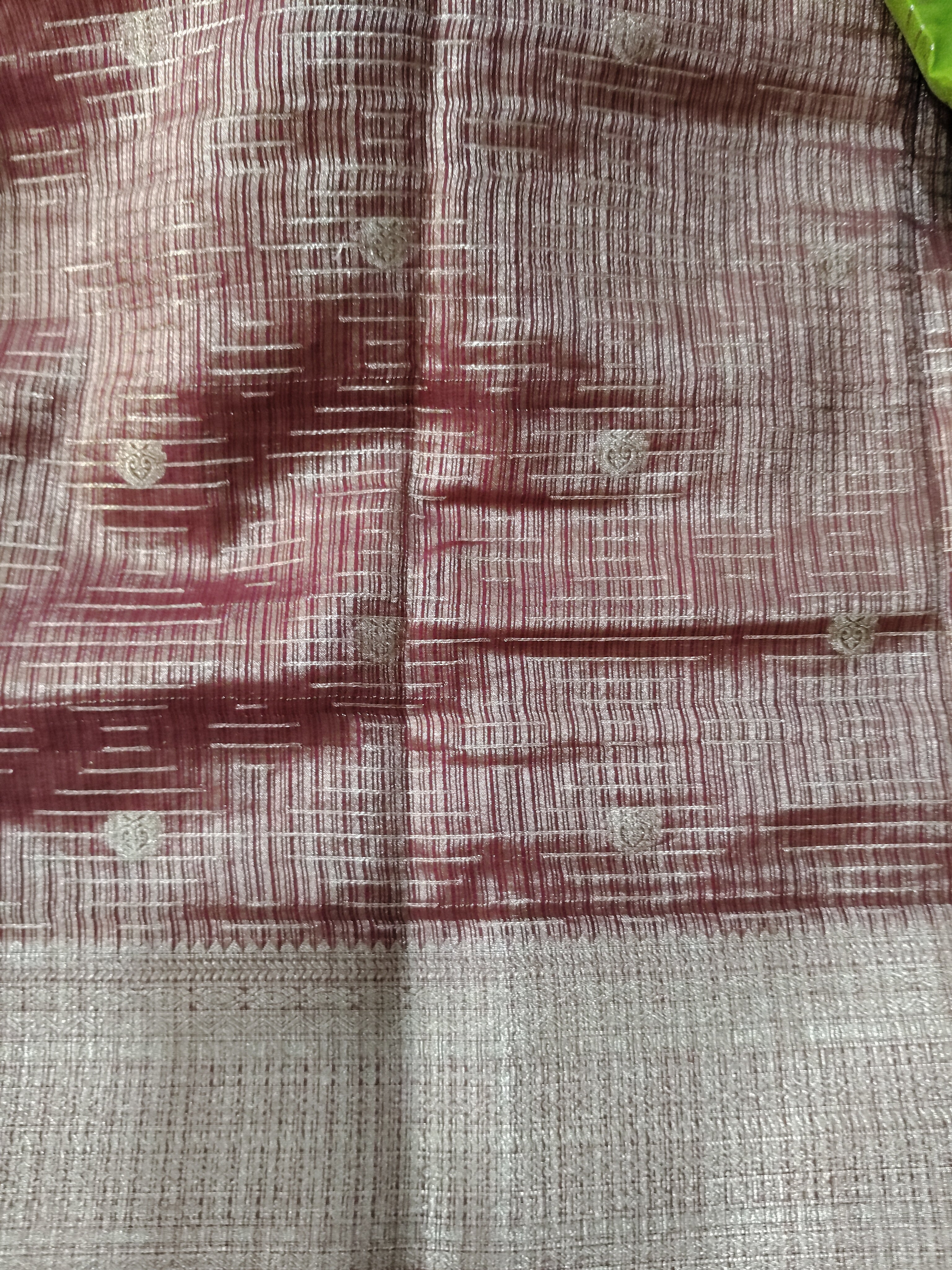 Mysore crepe silk checked (synthetic)
