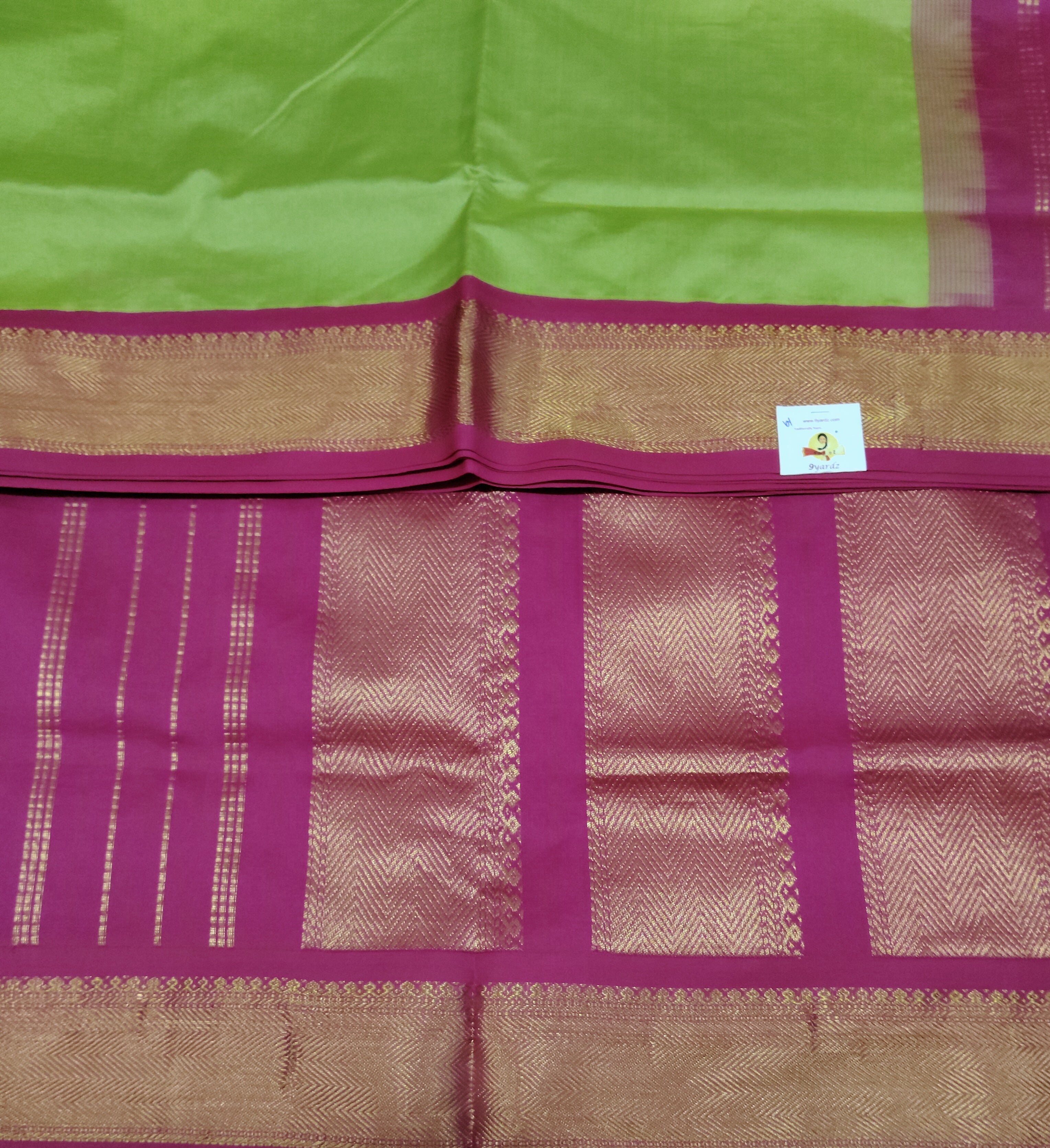 Semi silk Plain Korvai 6Yards