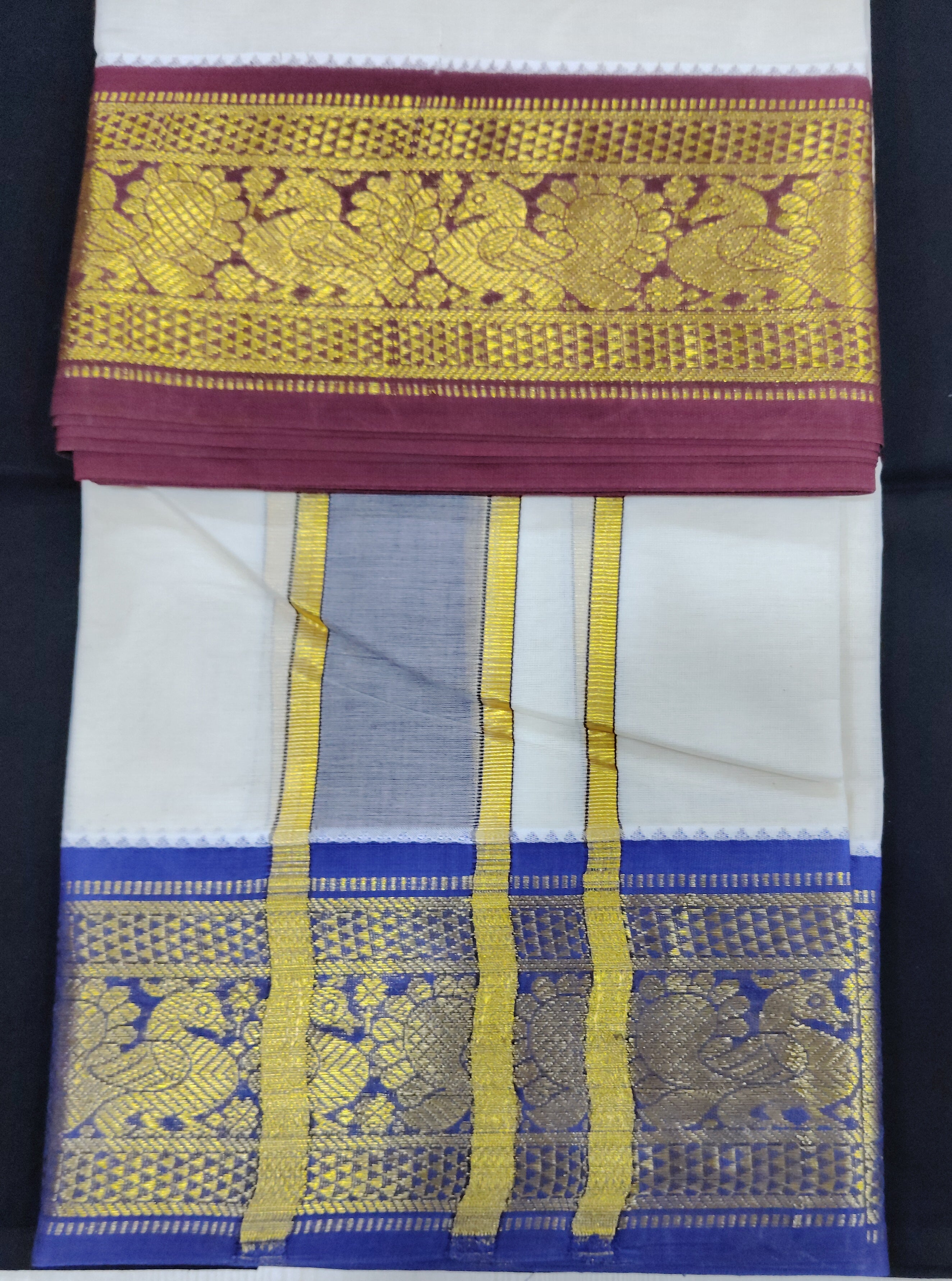 Pure cotton Muhurtham Jacquard dhoti 9*5