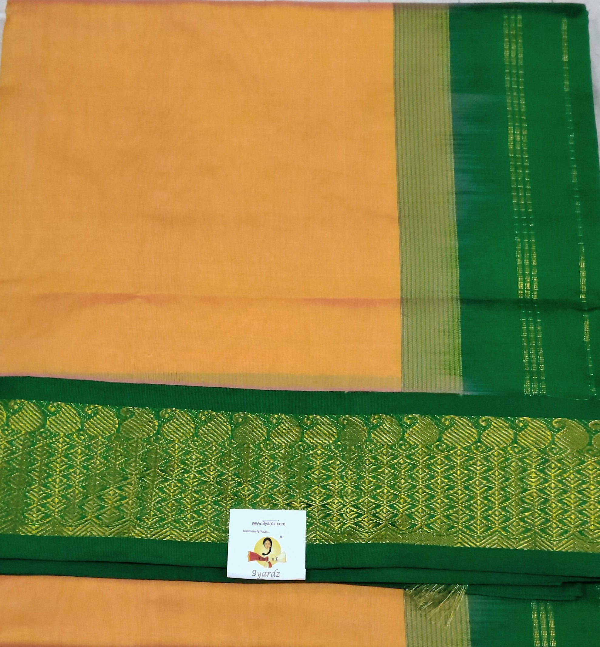 Semi silk Plain Korvai 6Yards