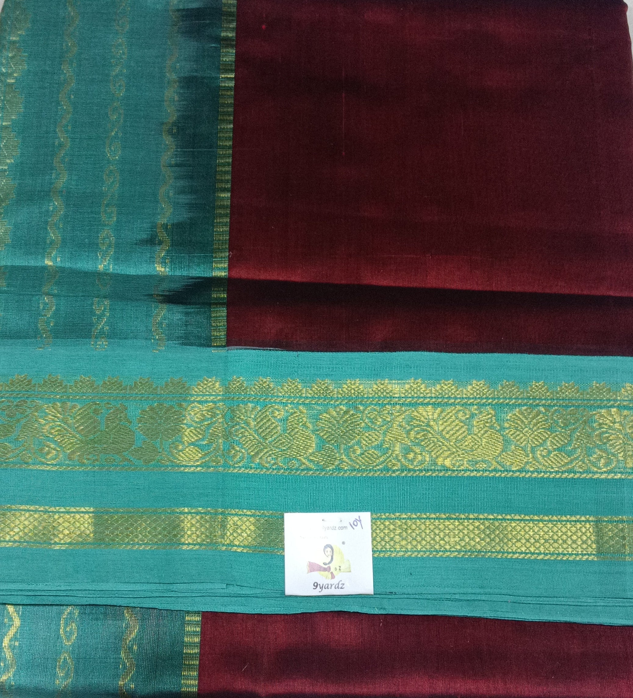 Pure silk cotton -Korvai 10yards madisar