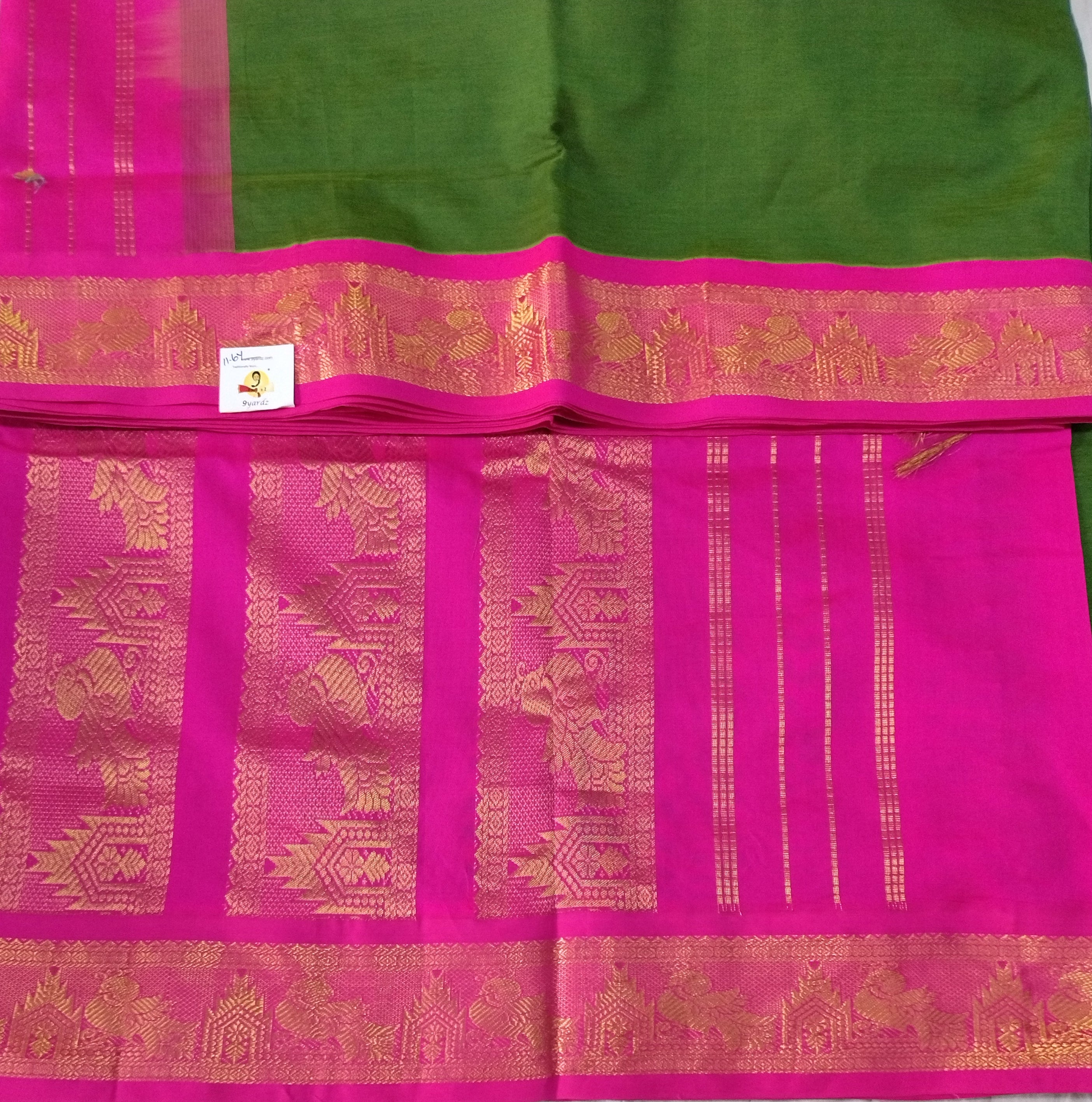 Semi Silk cotton Korvai 11.6 Yardz