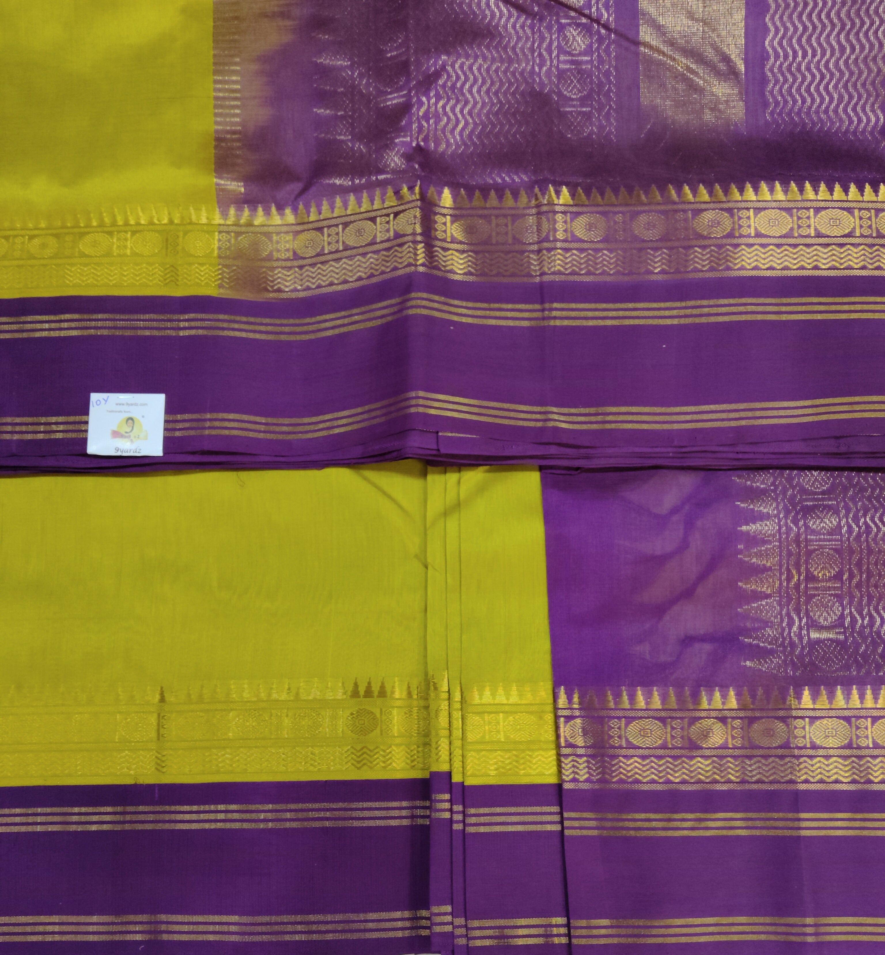 Pure silk cotton -Korvai 10yards madisar