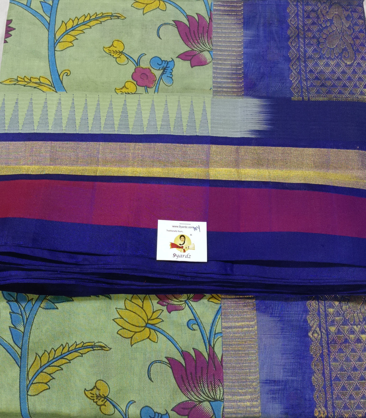 Pure silk cotton -Korvai Printed 10yards madisar