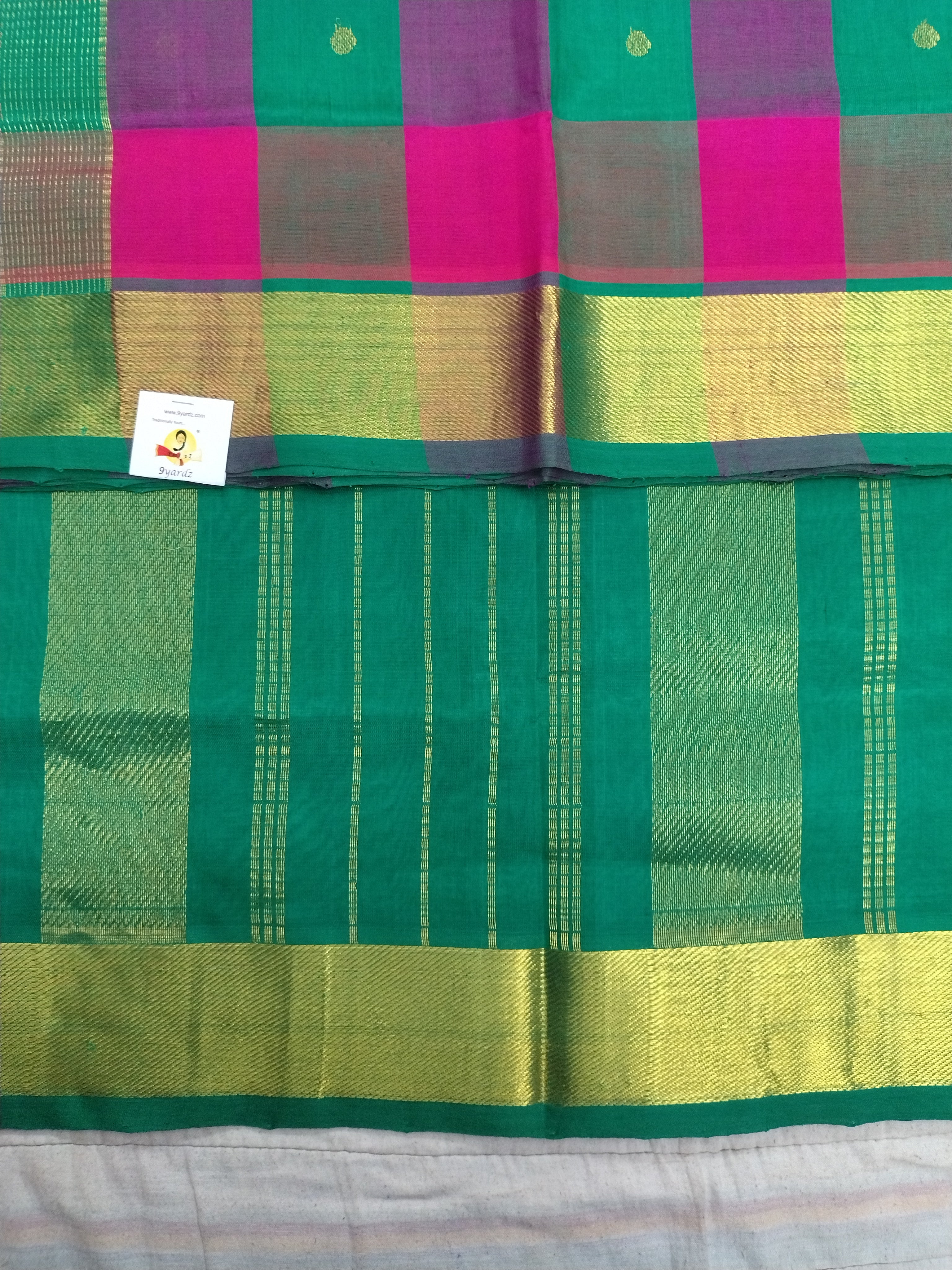 Pure silk cotton zari Palum Pazhamum Check