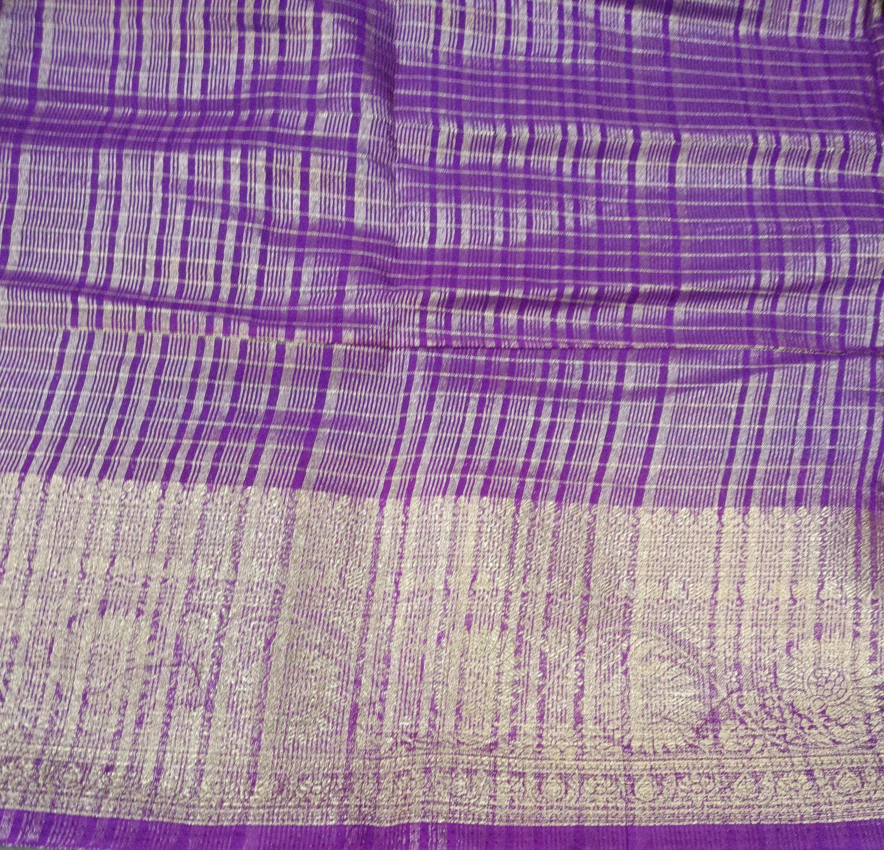 Mysore crepe silk checked (synthetic)