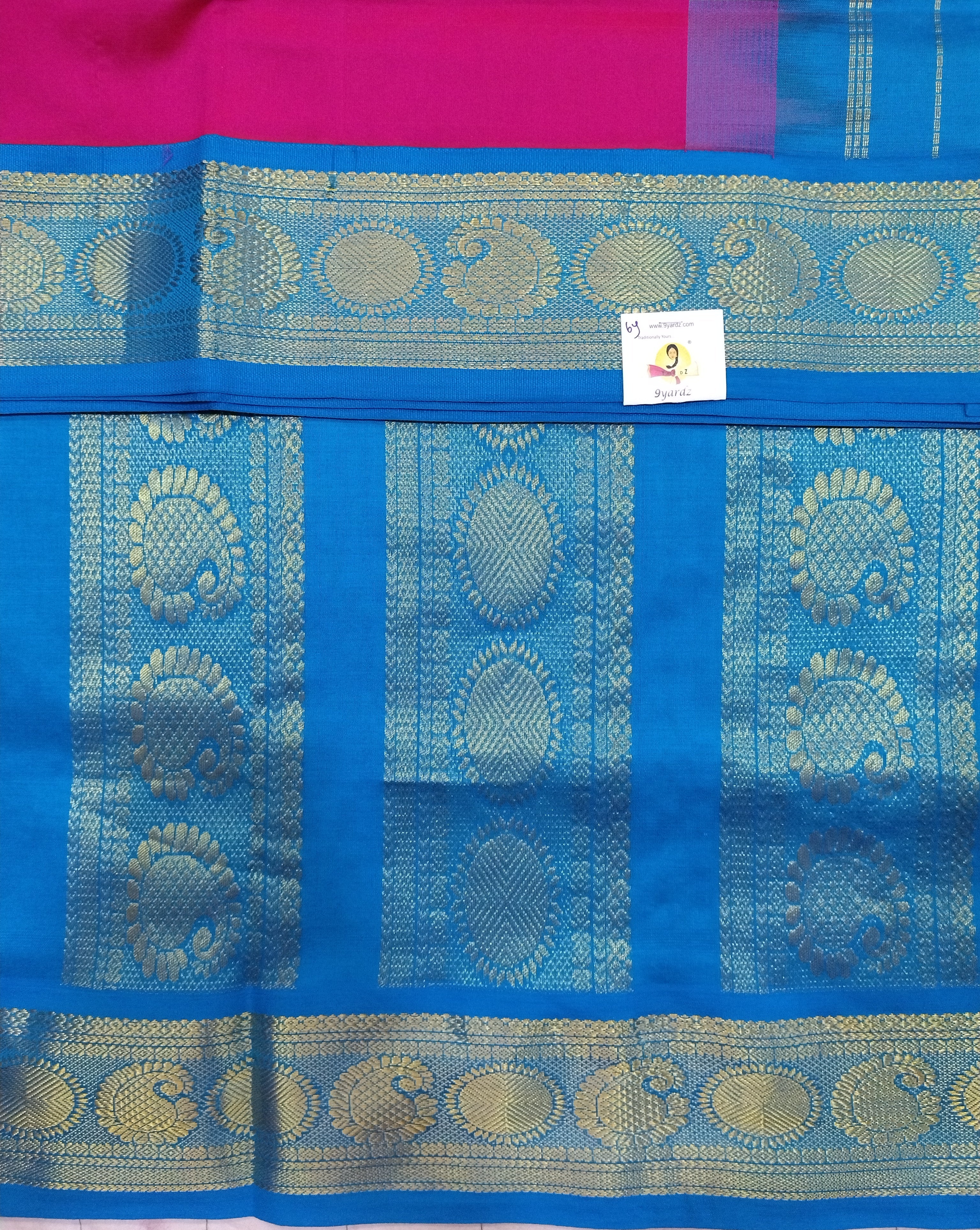 Semi silk cotton korvai 6Yards