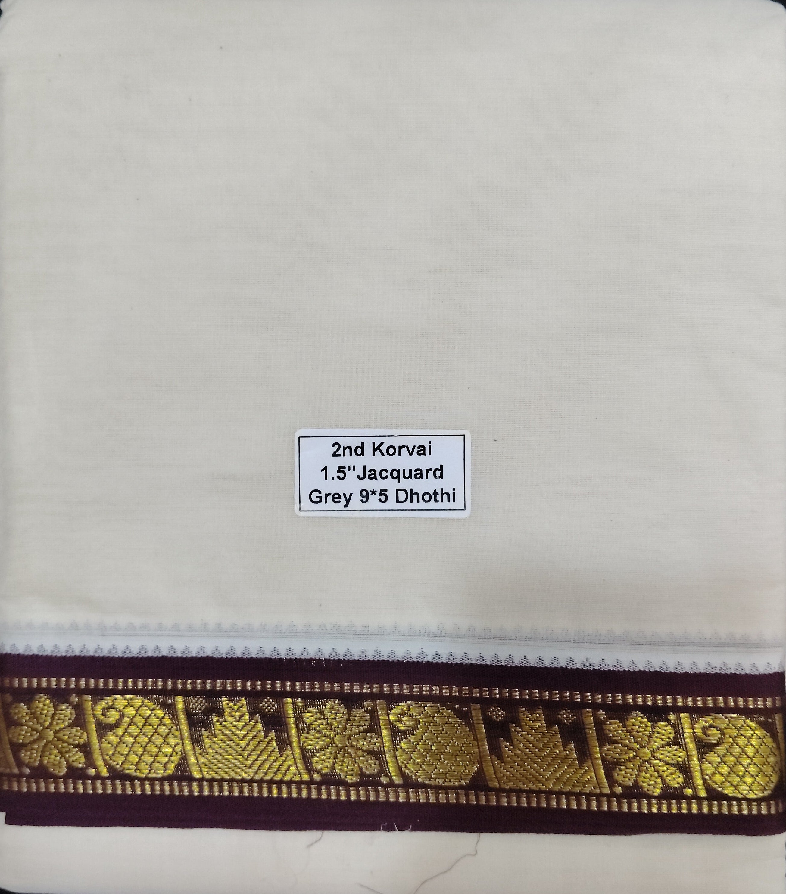 Pure cotton Muhurtham dhoti 9*5