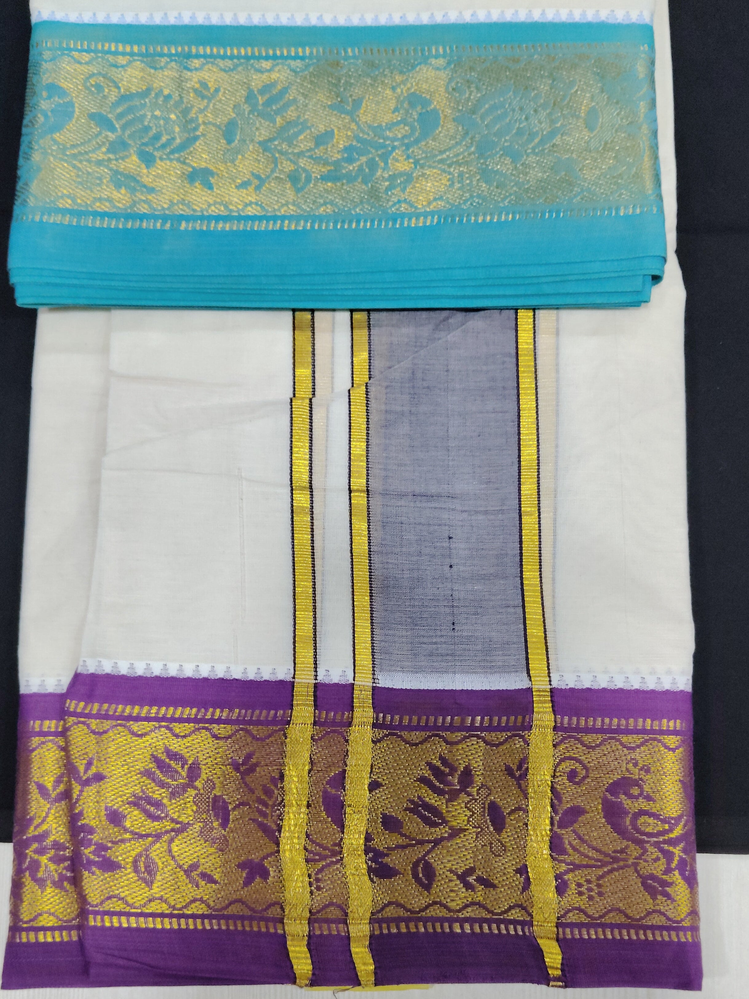 Pure cotton Muhurtham Jacquard dhoti 9*5