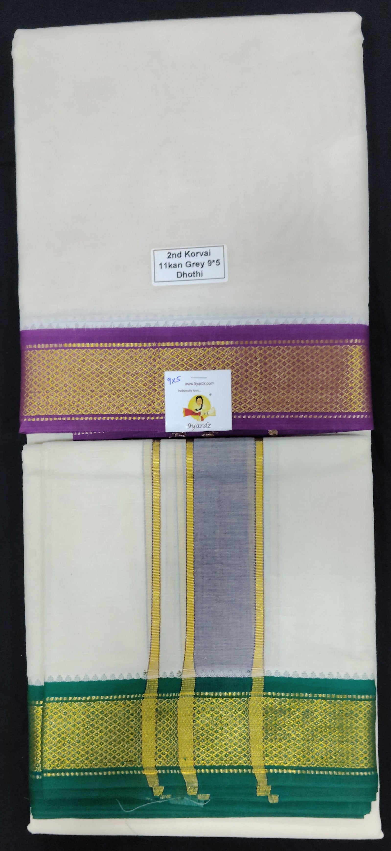 Pure cotton Muhurtham 11kann dhoti 9*5