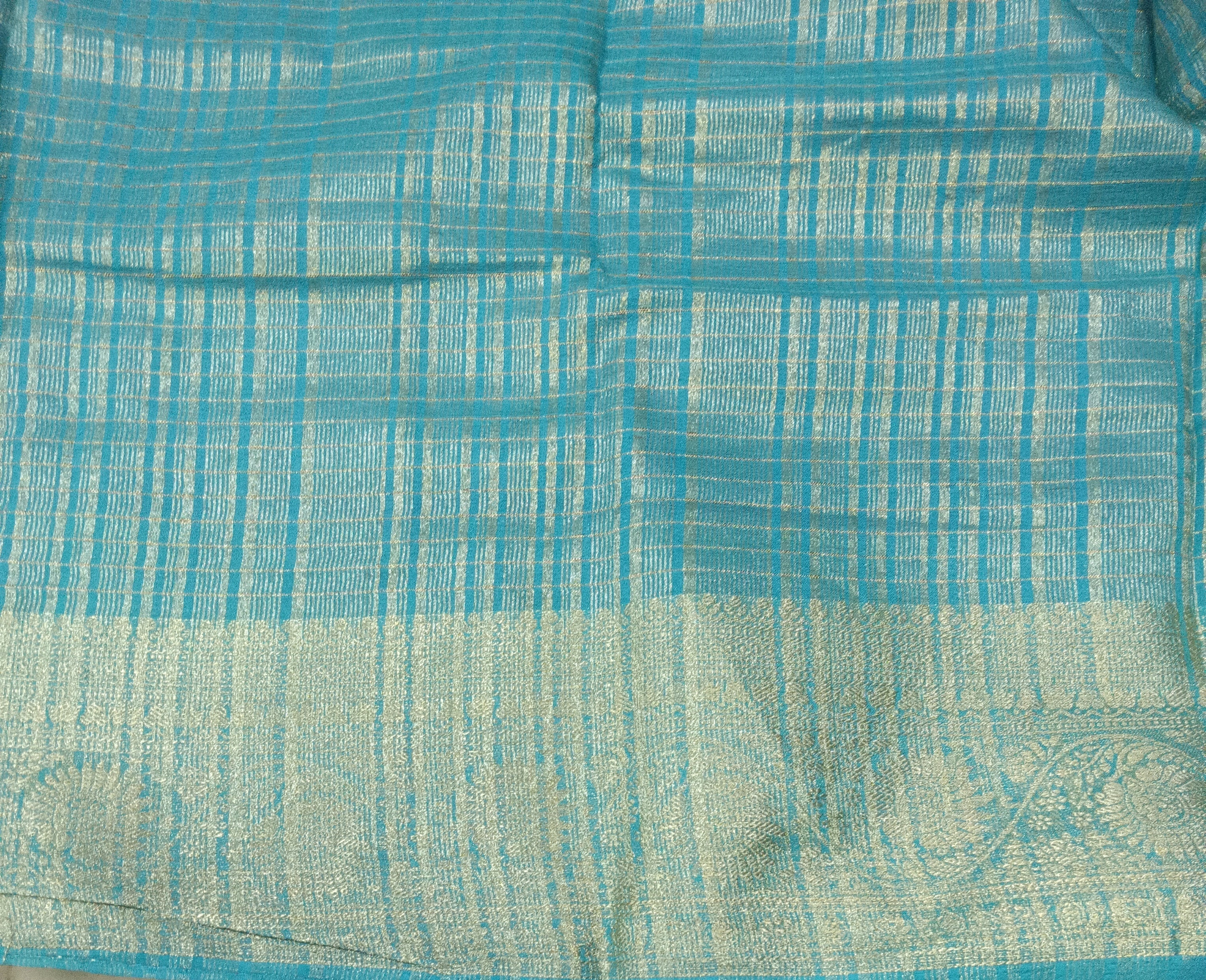 Mysore crepe silk checked (synthetic)