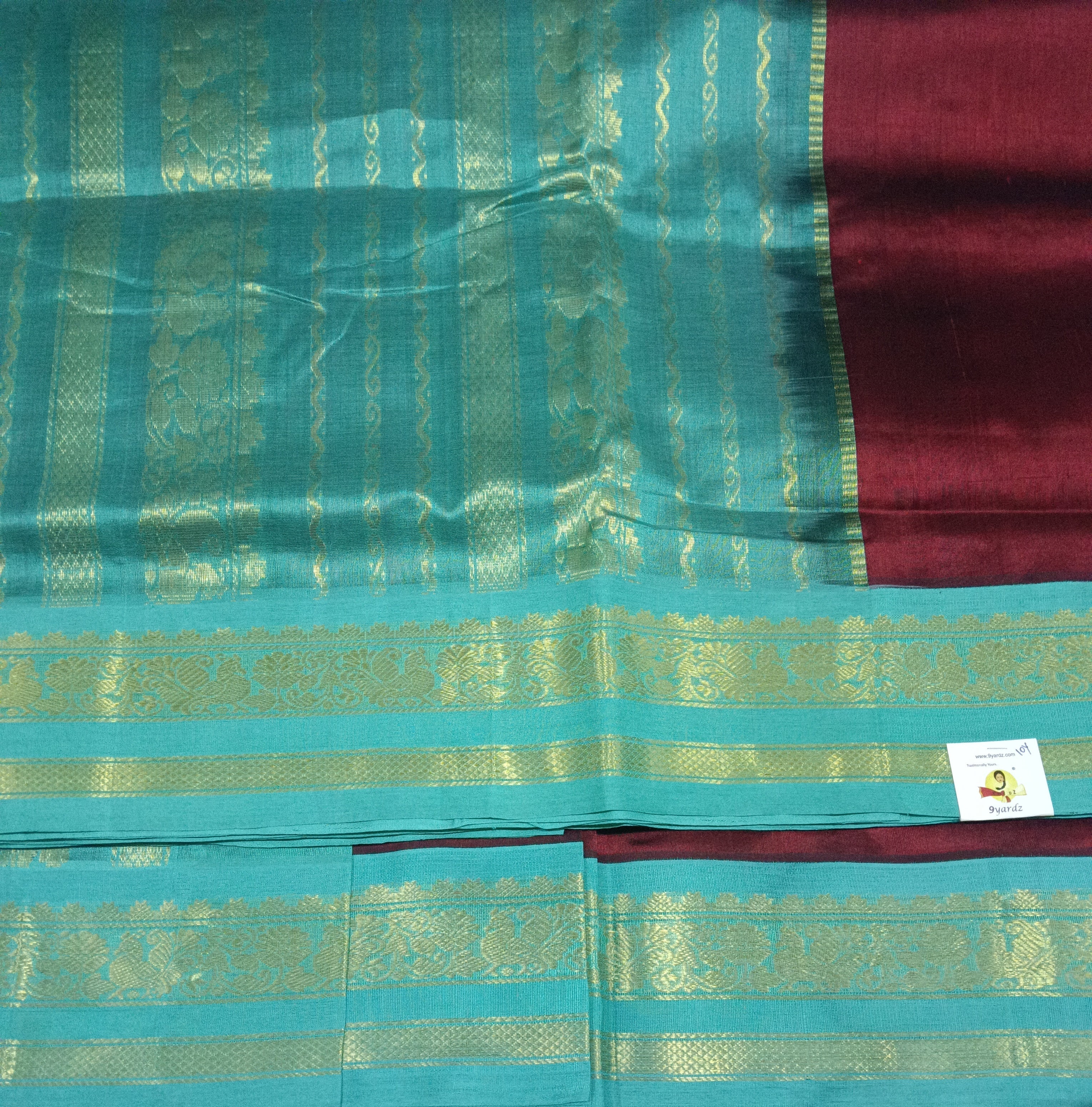 Pure silk cotton -Korvai 10yards madisar