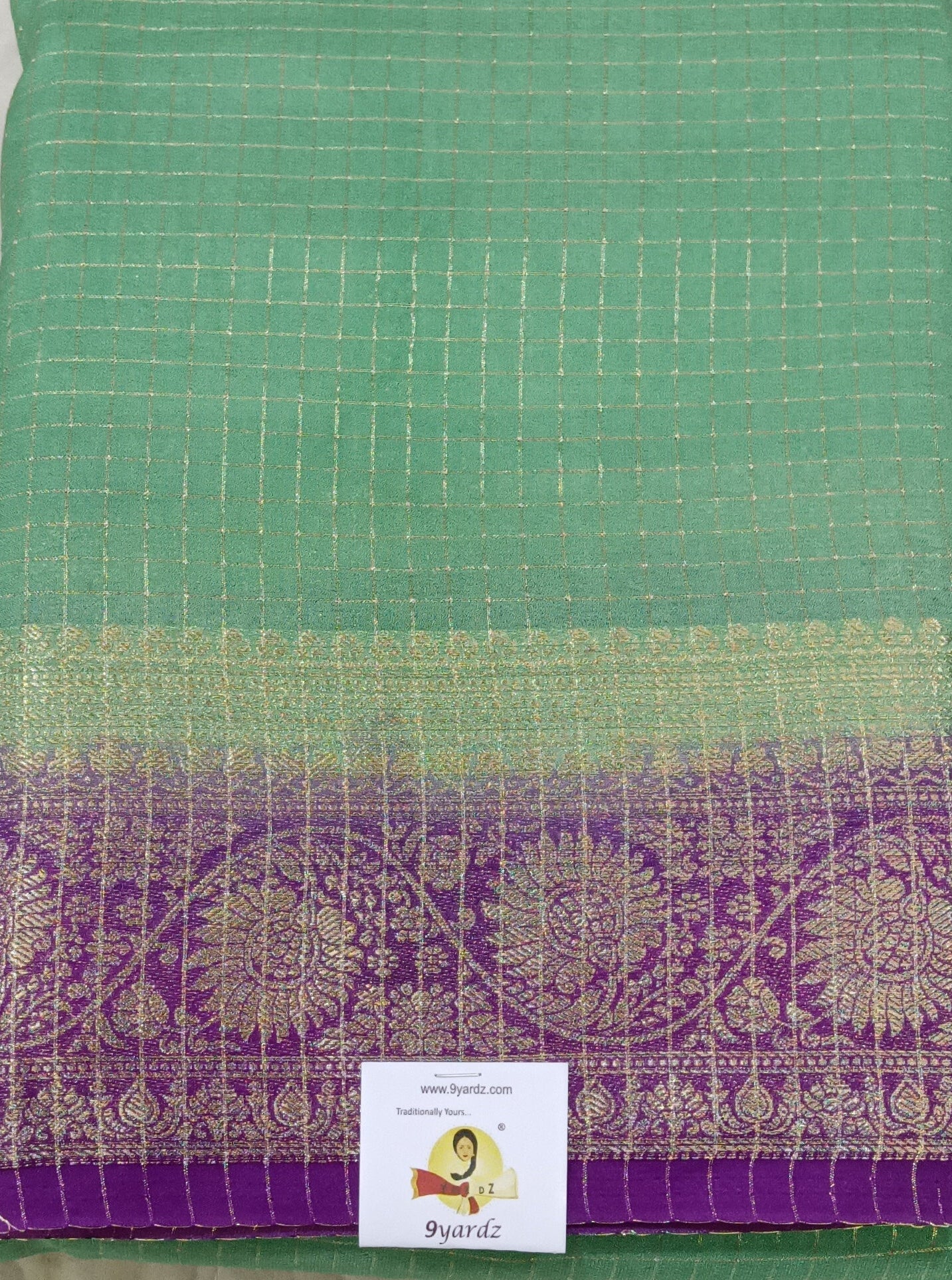 Mysore crepe silk checked (synthetic)