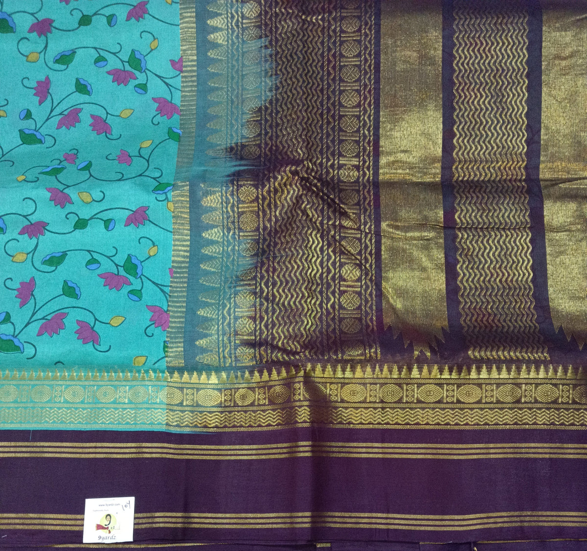 Pure silk cotton -Korvai Printed 10yards madisar