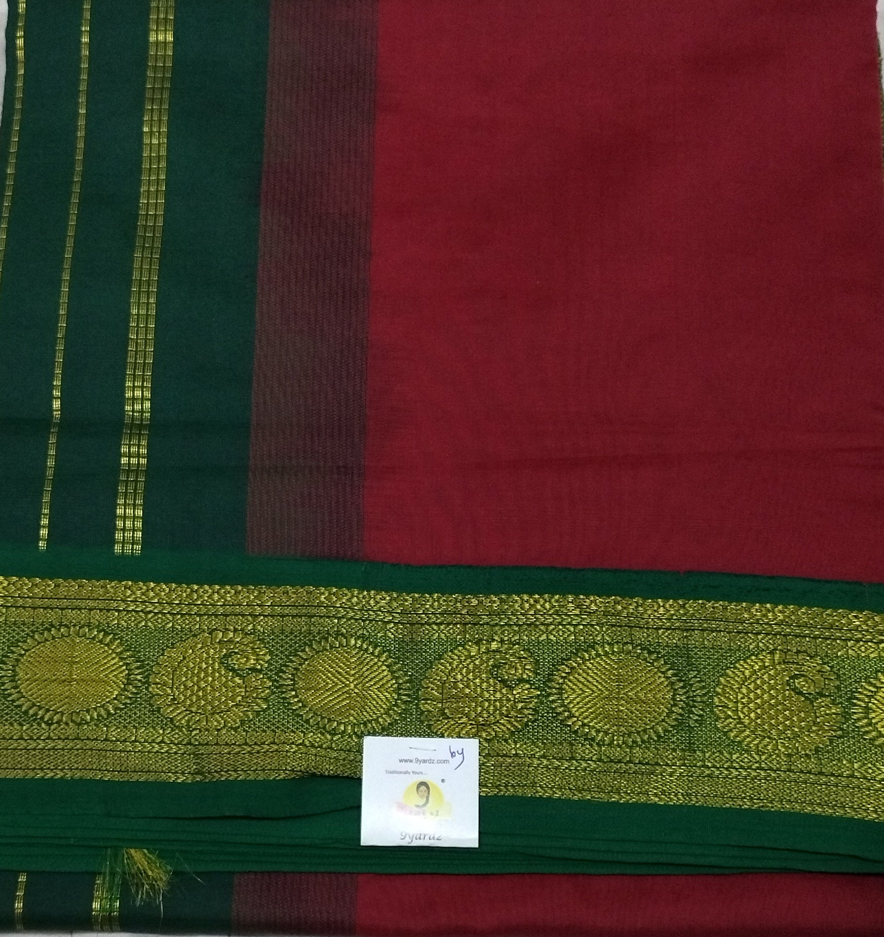 Semi silk Plain Korvai 6Yards