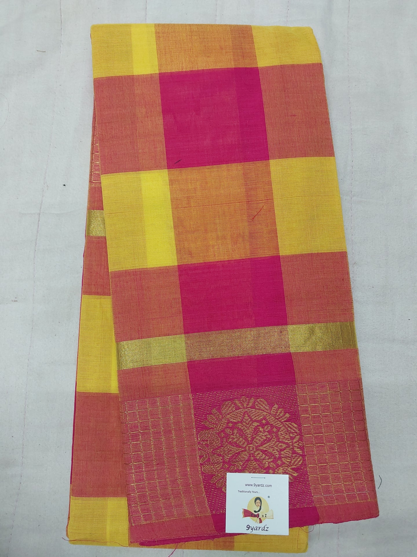 Chettinadu cotton checked 6 yardz