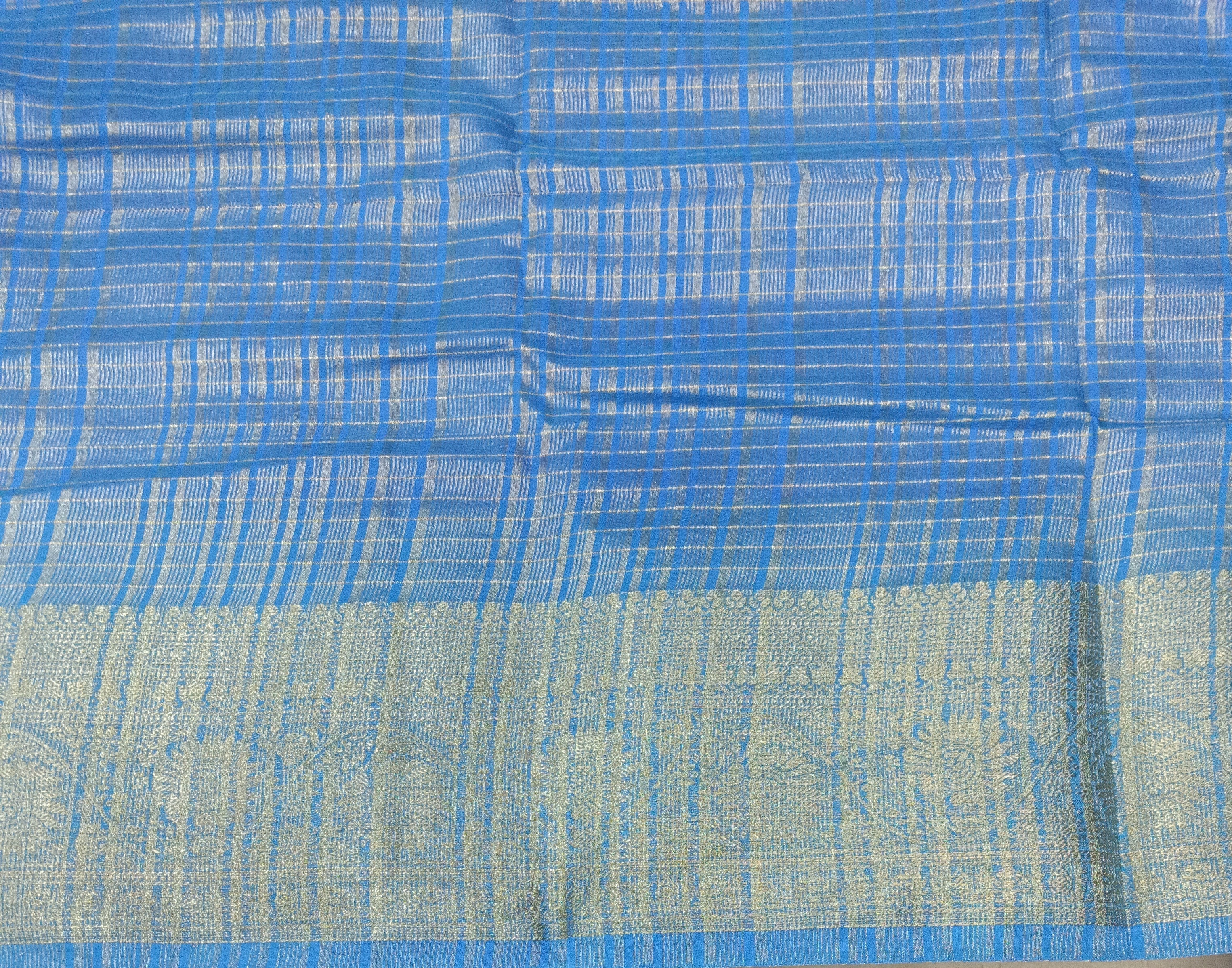 Mysore crepe silk checked (synthetic)