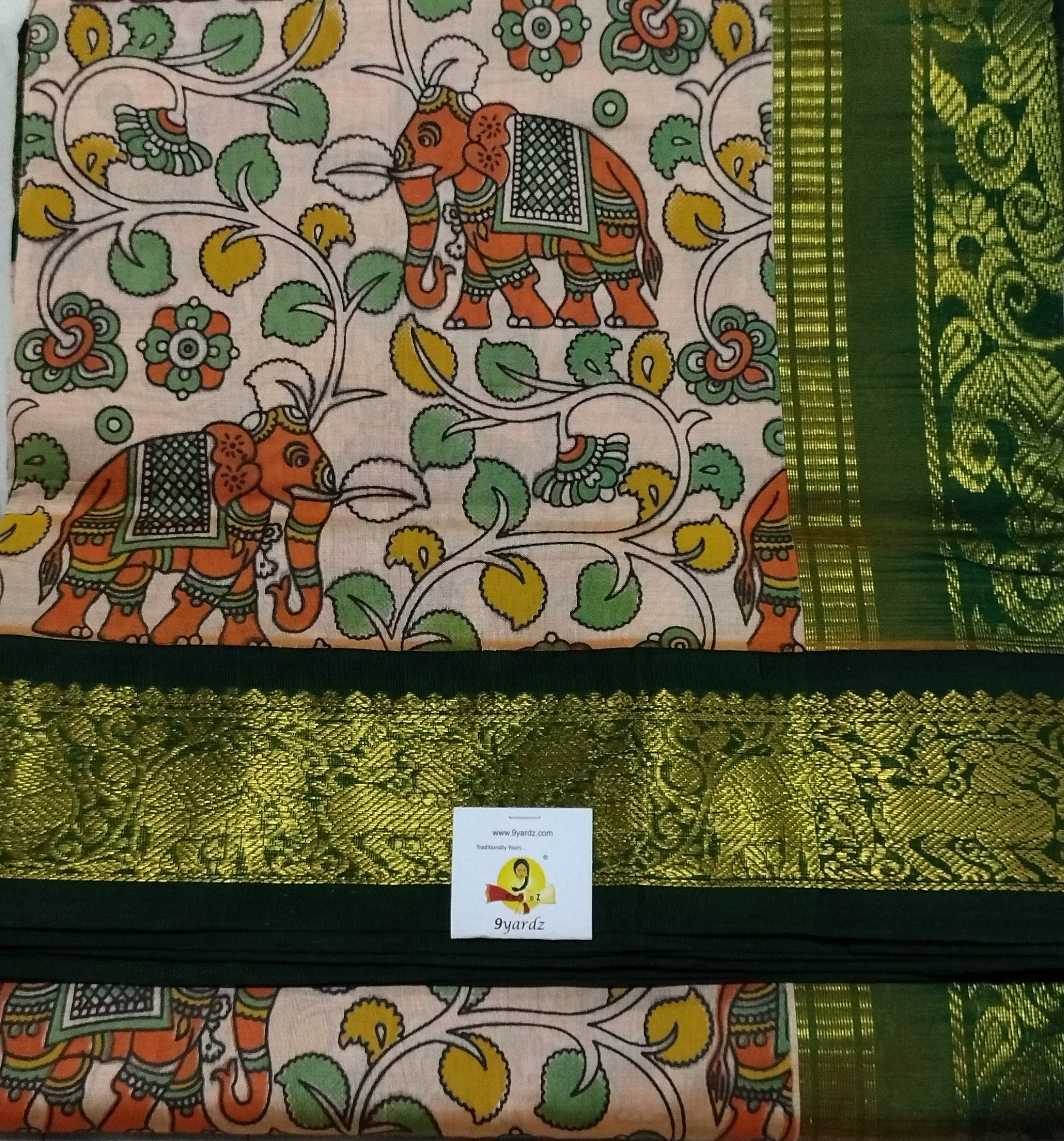 Semi Silk cotton Korvai Printed Madisar