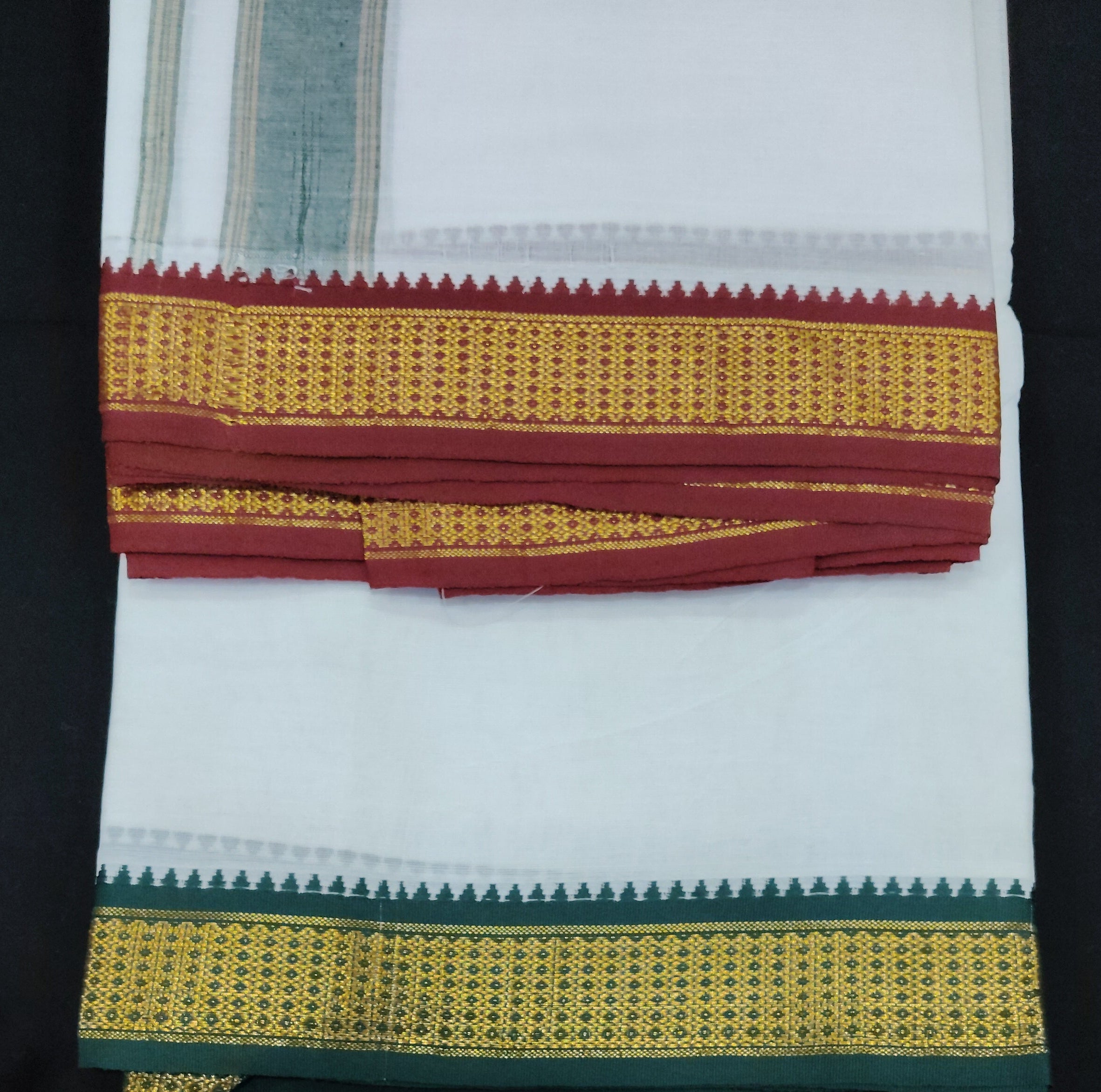 Cotton Dhothi Bleached 9*5