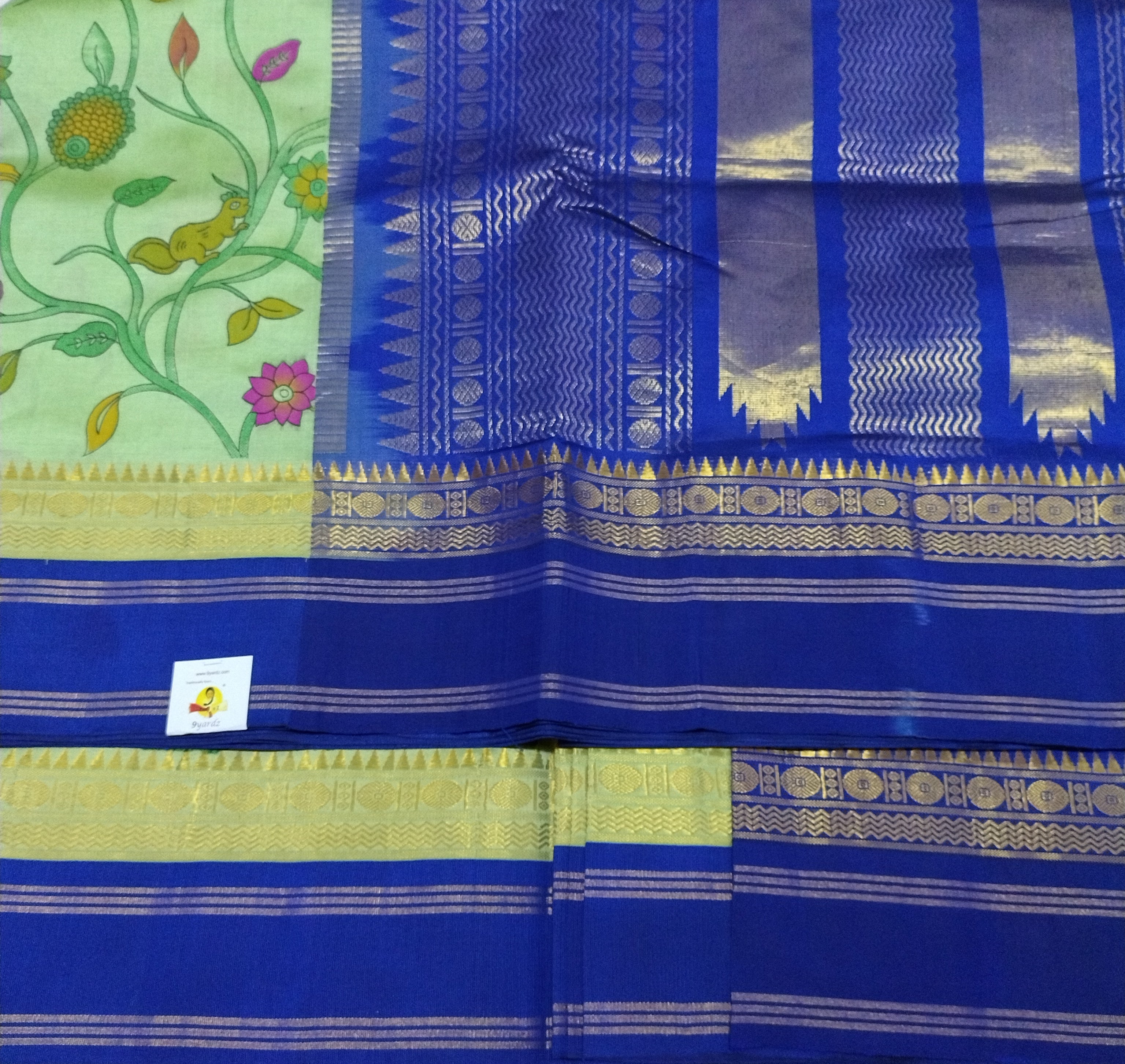 Semi Silk cotton Korvai Printed Madisar