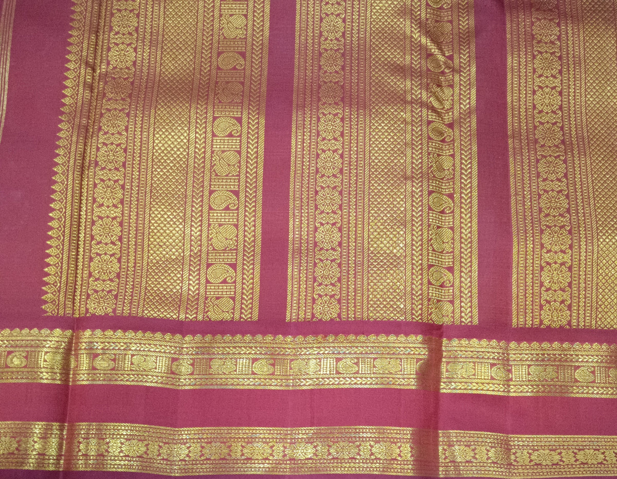 Pure Kanchipuram Silk Madisar Vairavoosi|10yards