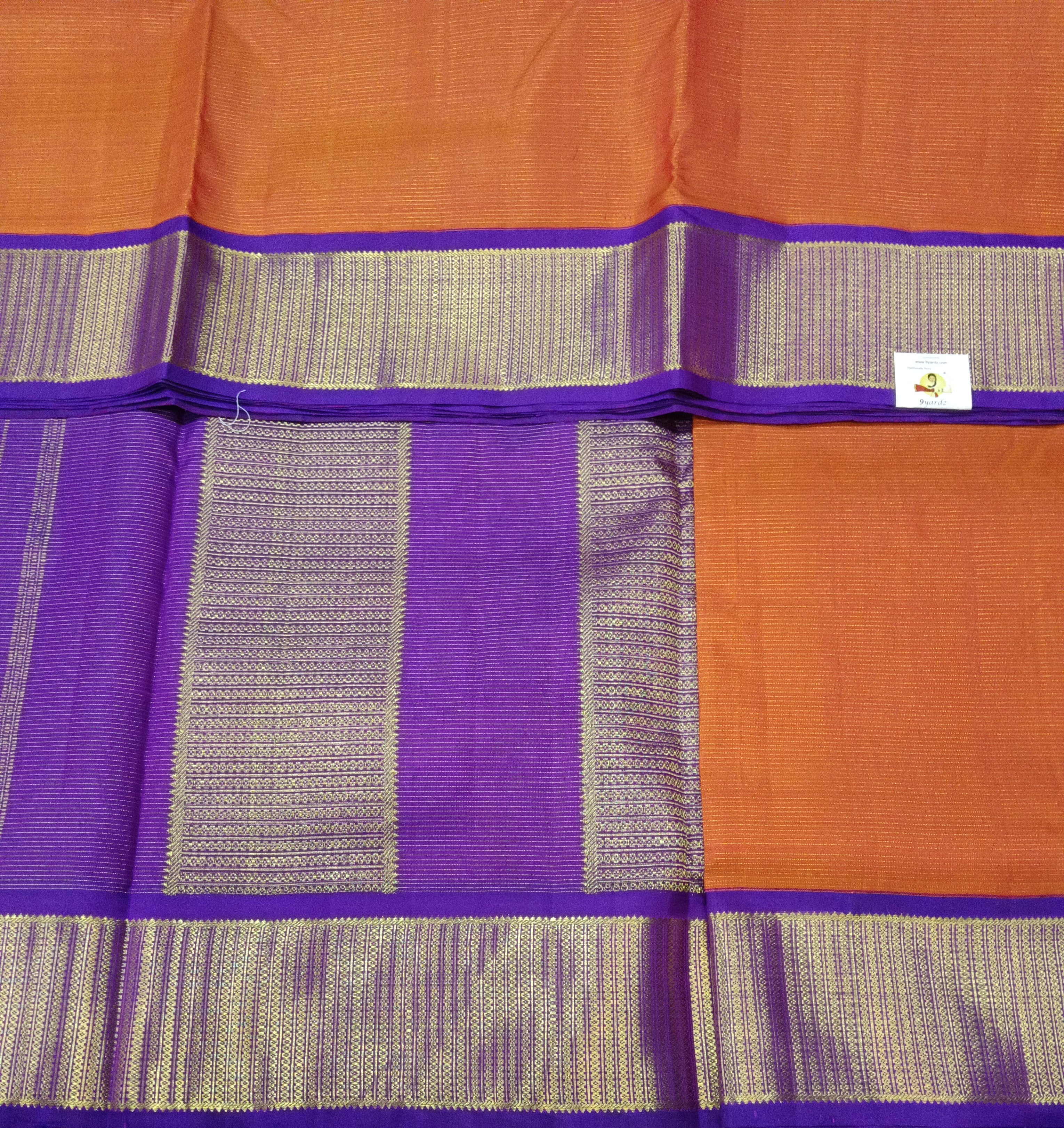 Pure Kanchipuram Silk Madisar Vairavoosi|10yards