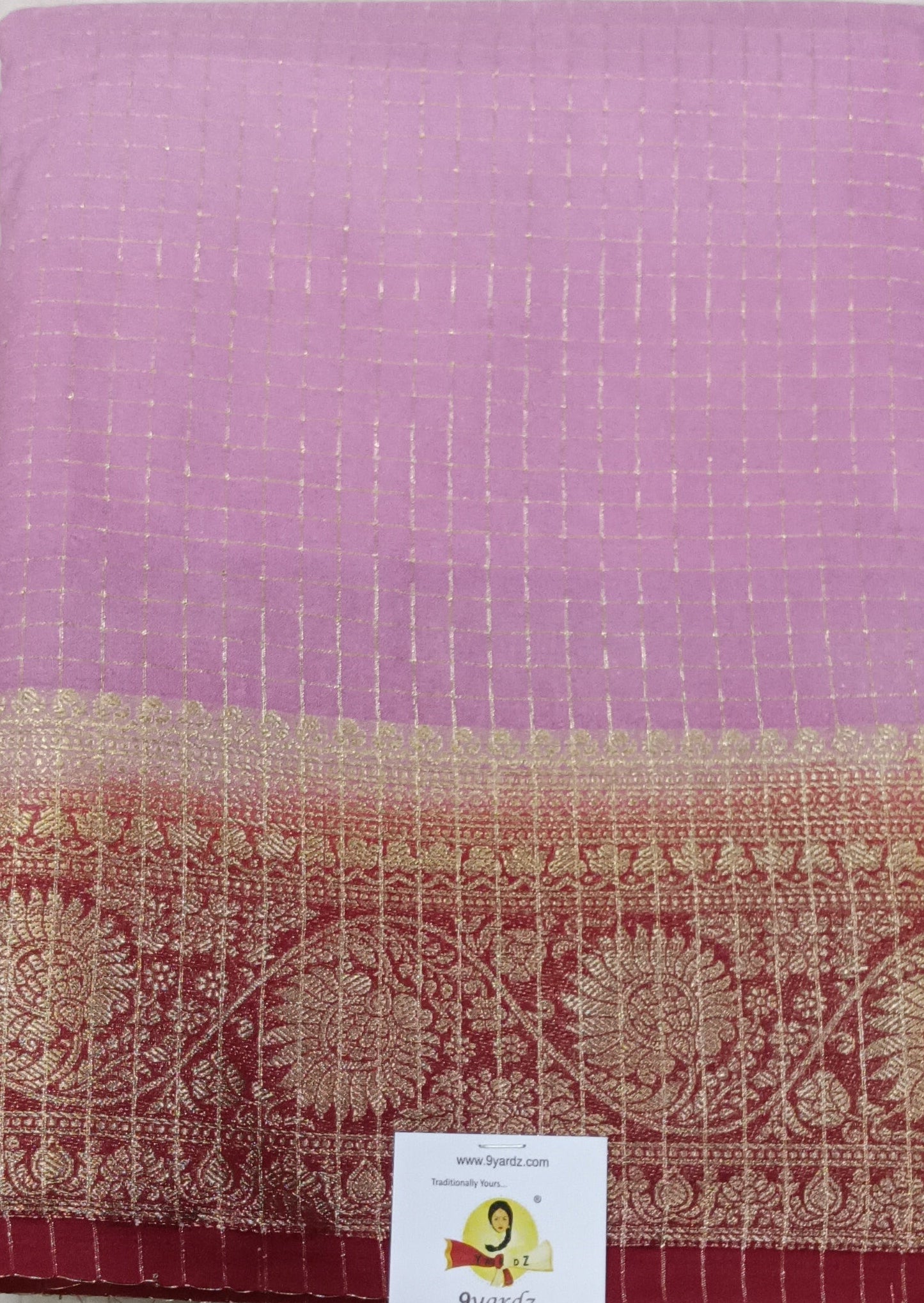 Mysore crepe silk checked (synthetic)