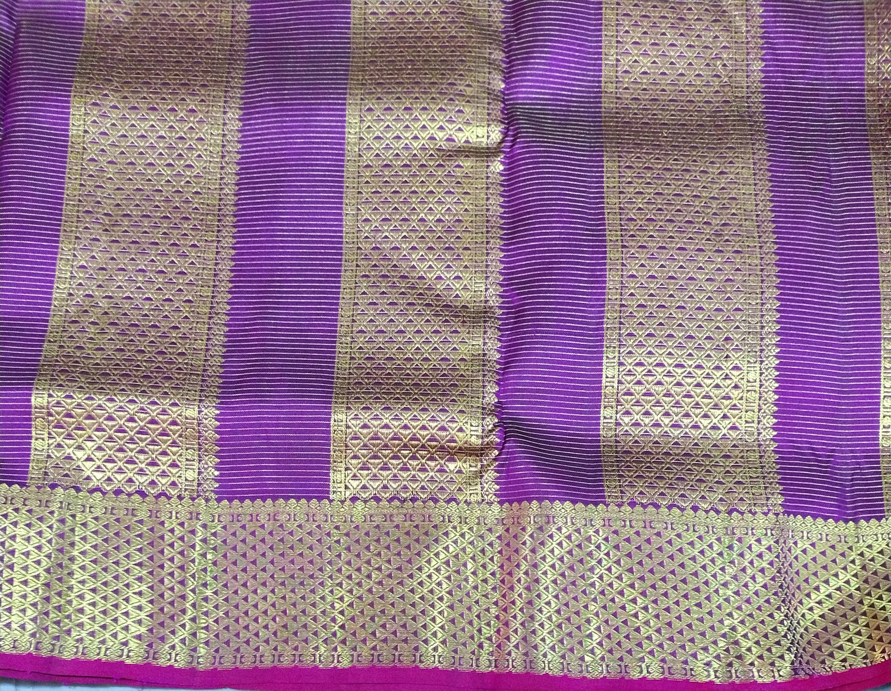 Pure Kanchipuram Silk Madisar Vairavoosi|10yards