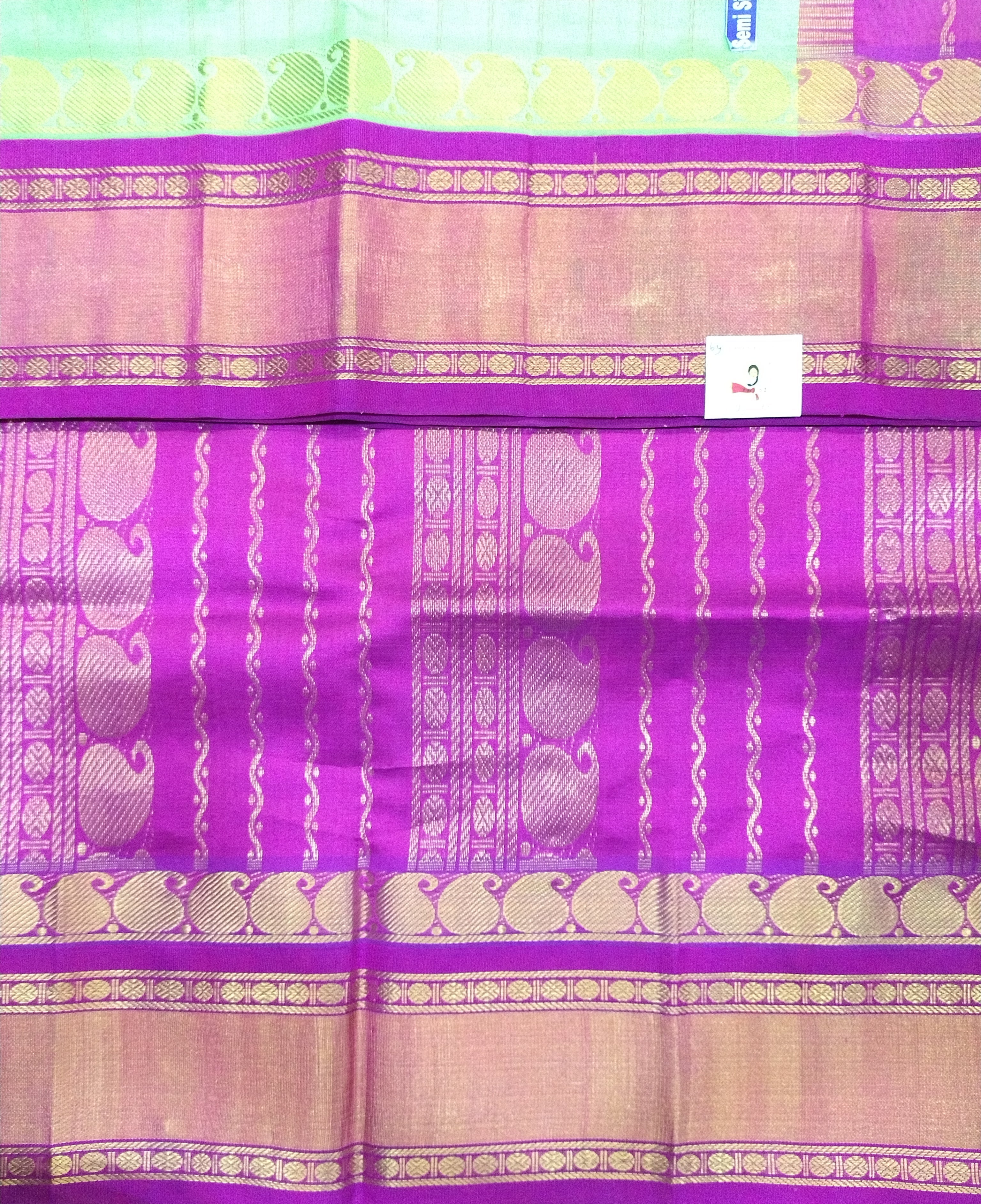 Semi silk Plain Korvai 6Yards