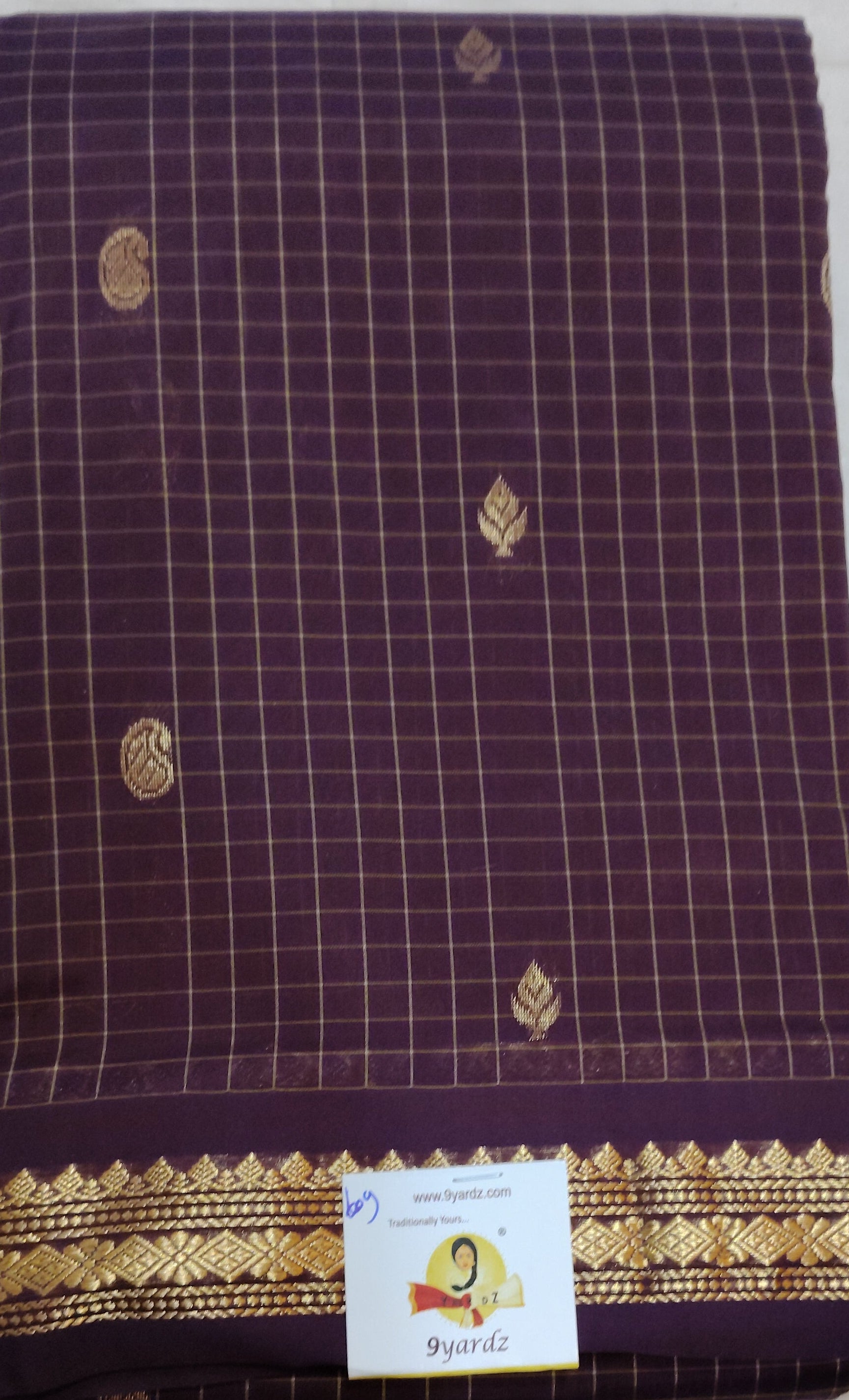 China silk checked 6yardz