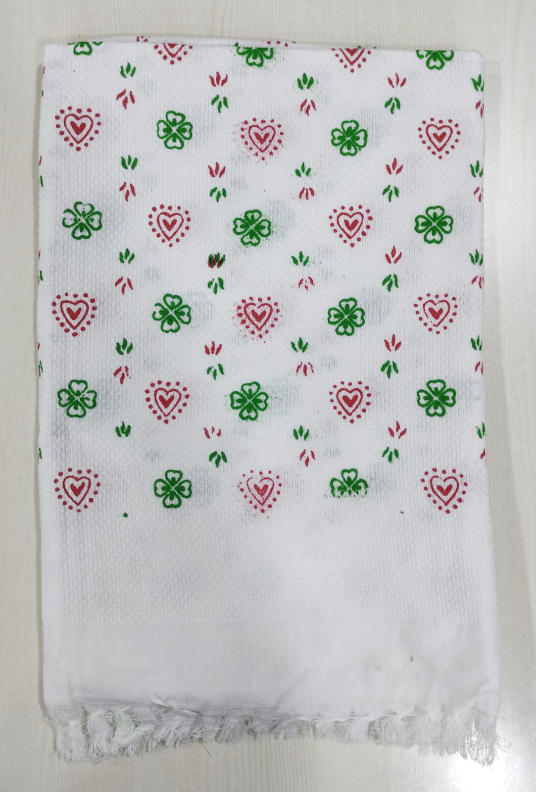 Printed white Cotton Towel 30"*60"