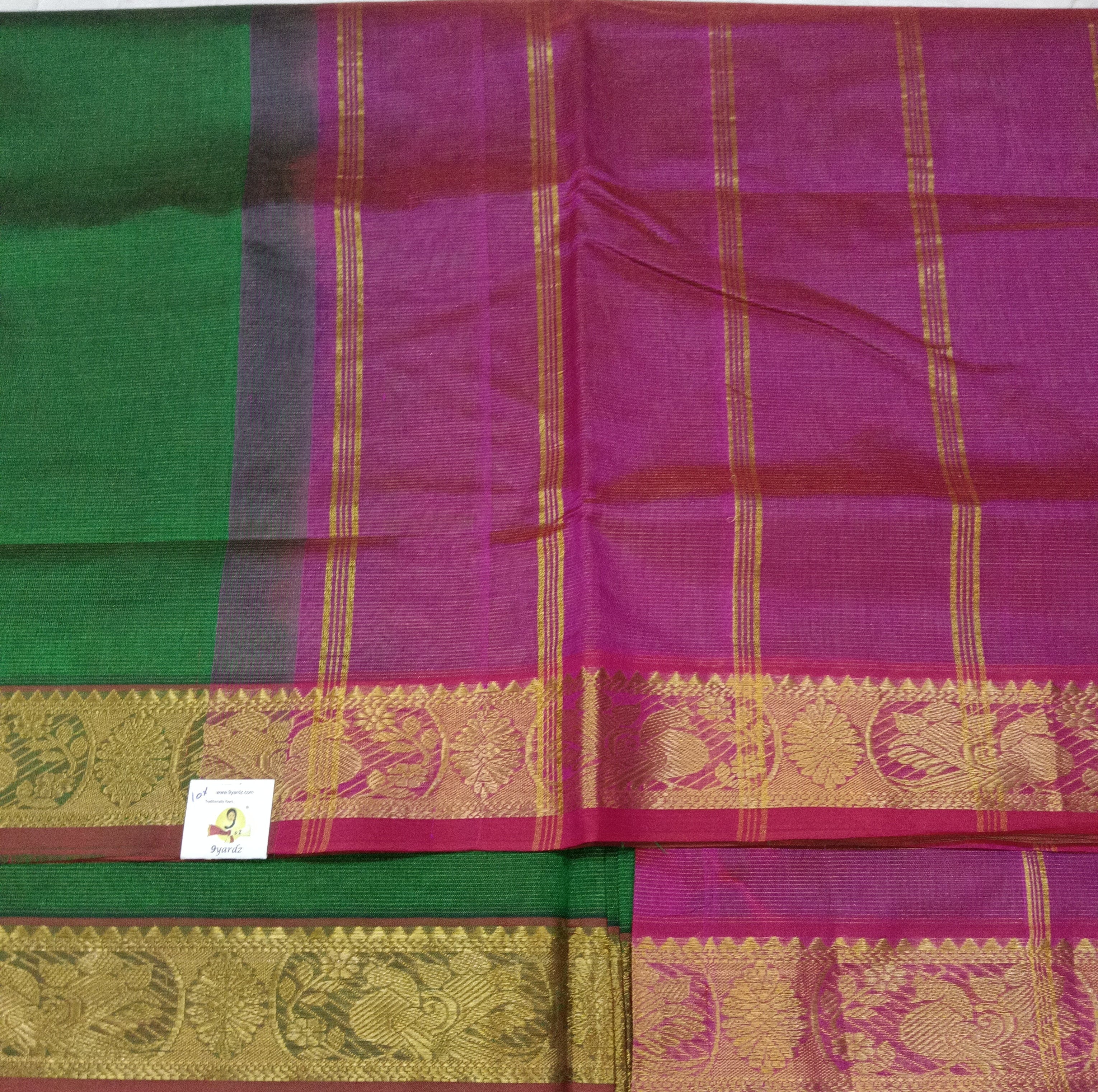 Pure silk cotton vairavoosi 10yards madisar