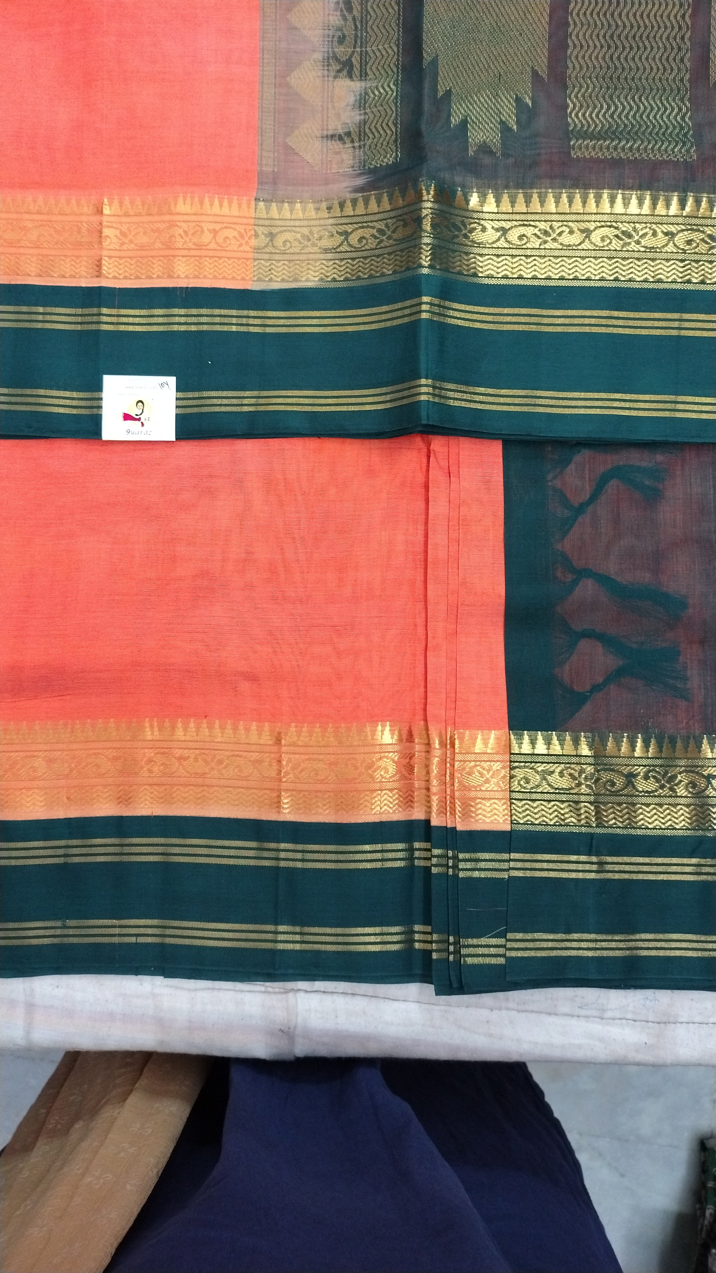 Pure silk cotton -Korvai 10yards madisar