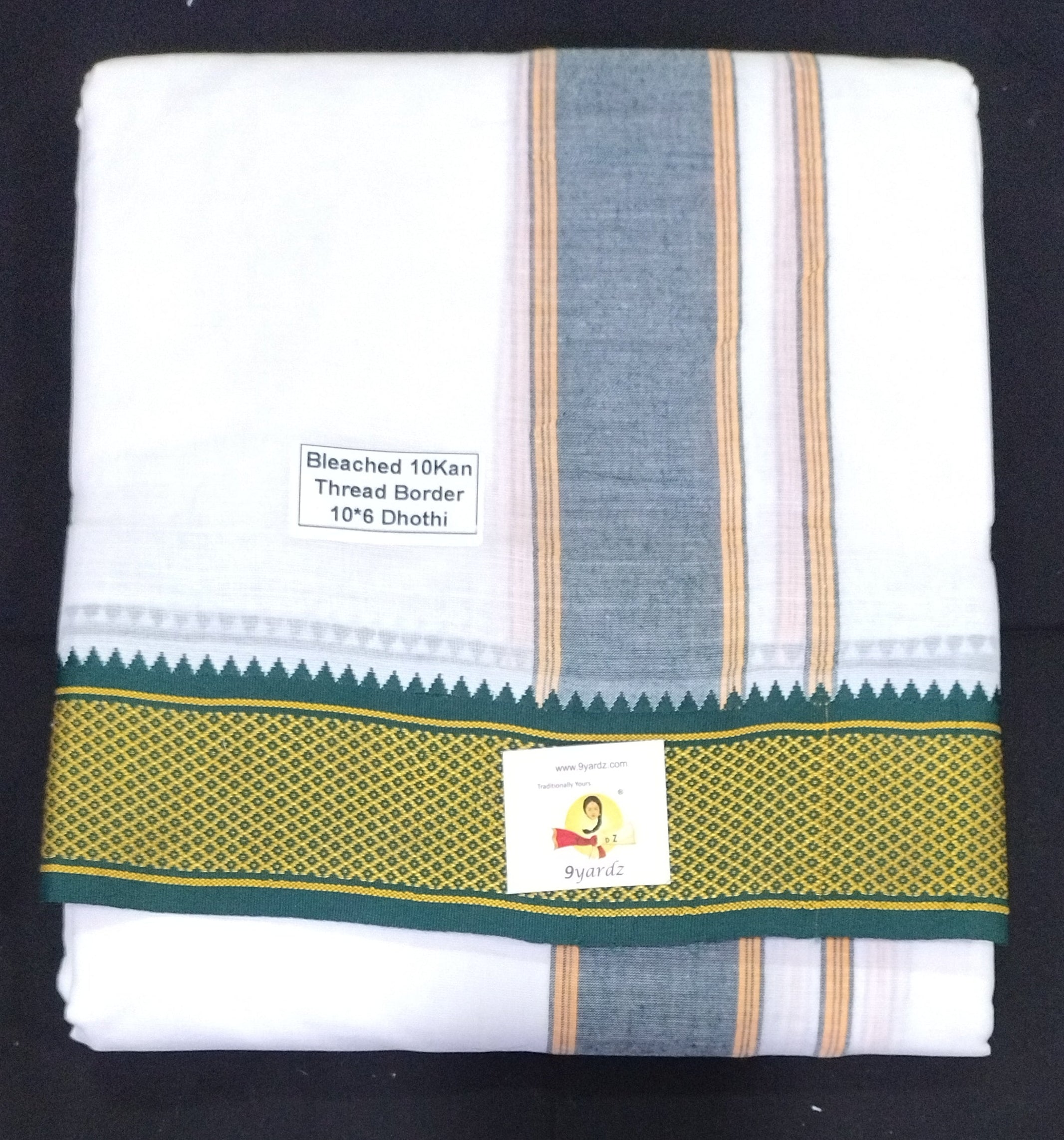 Cotton Bleached dhoti 10*6