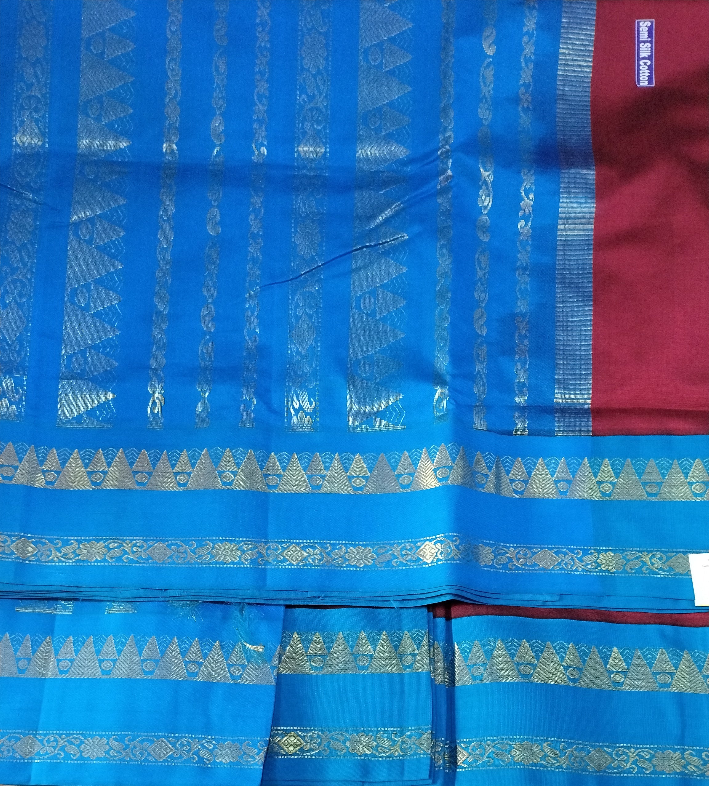 Semi Silk cotton Korvai Madisar