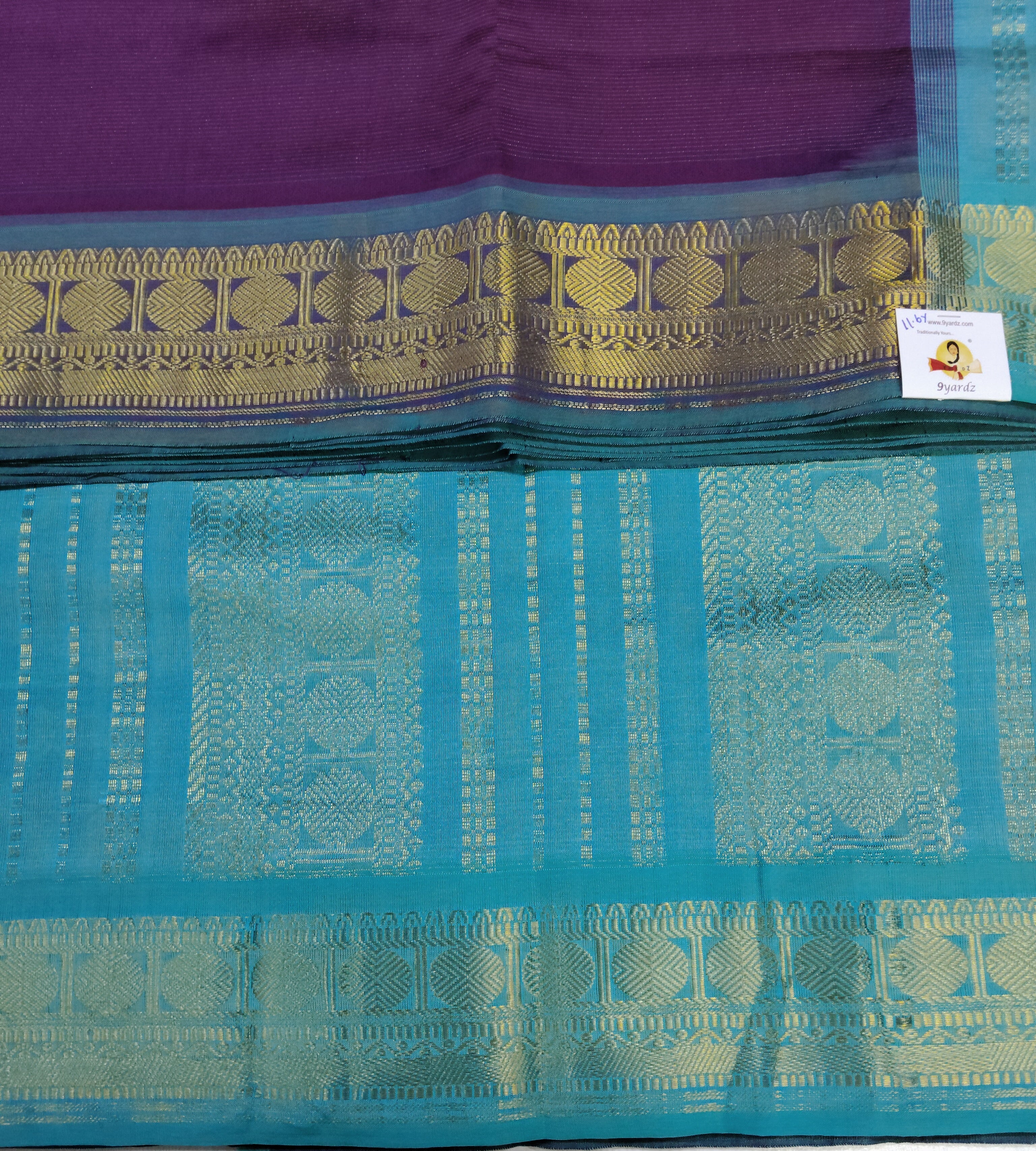 Semi Silk cotton Vairavoosi 11.6yardz