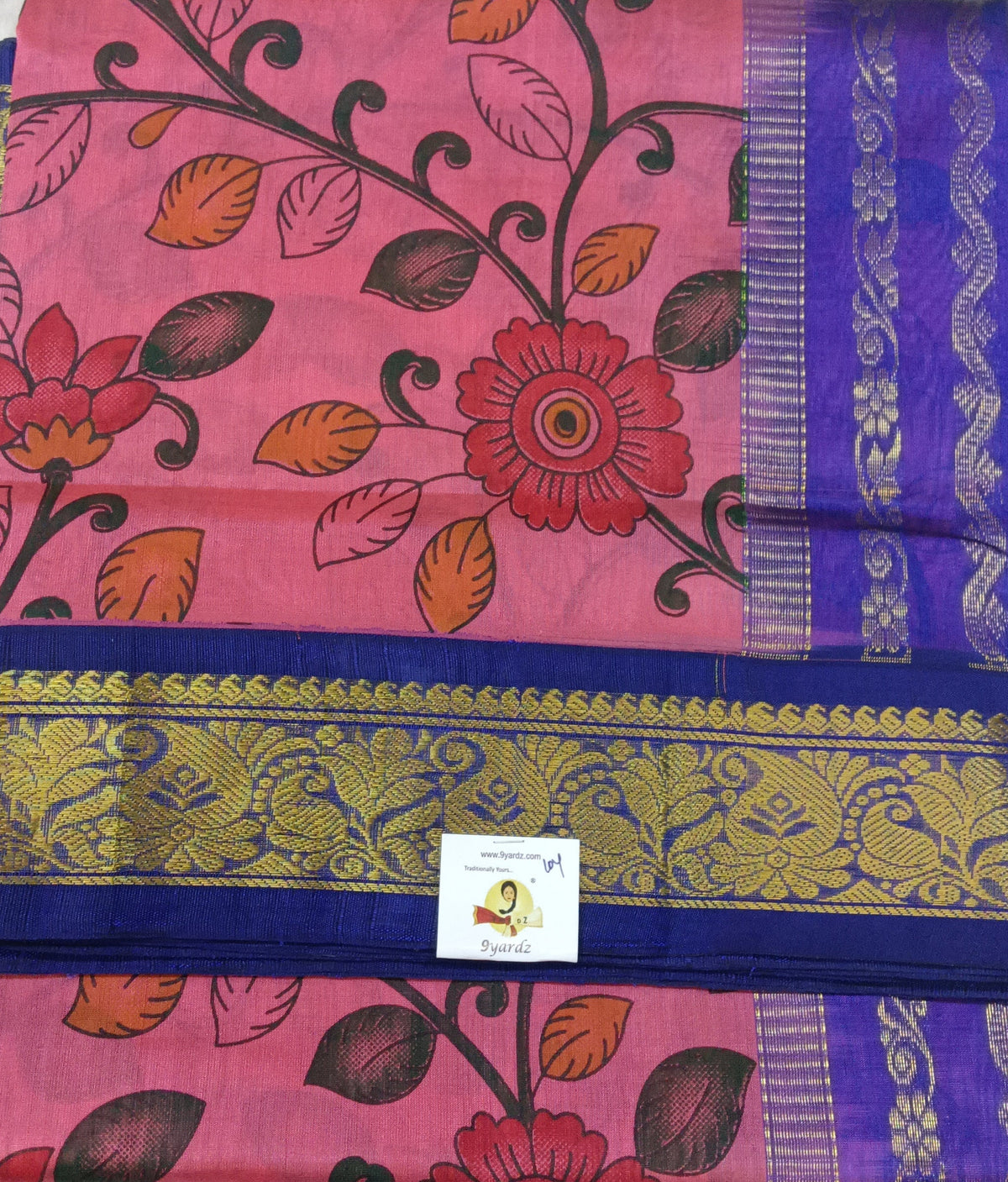 Pure silk cotton -Korvai Printed 10yards madisar