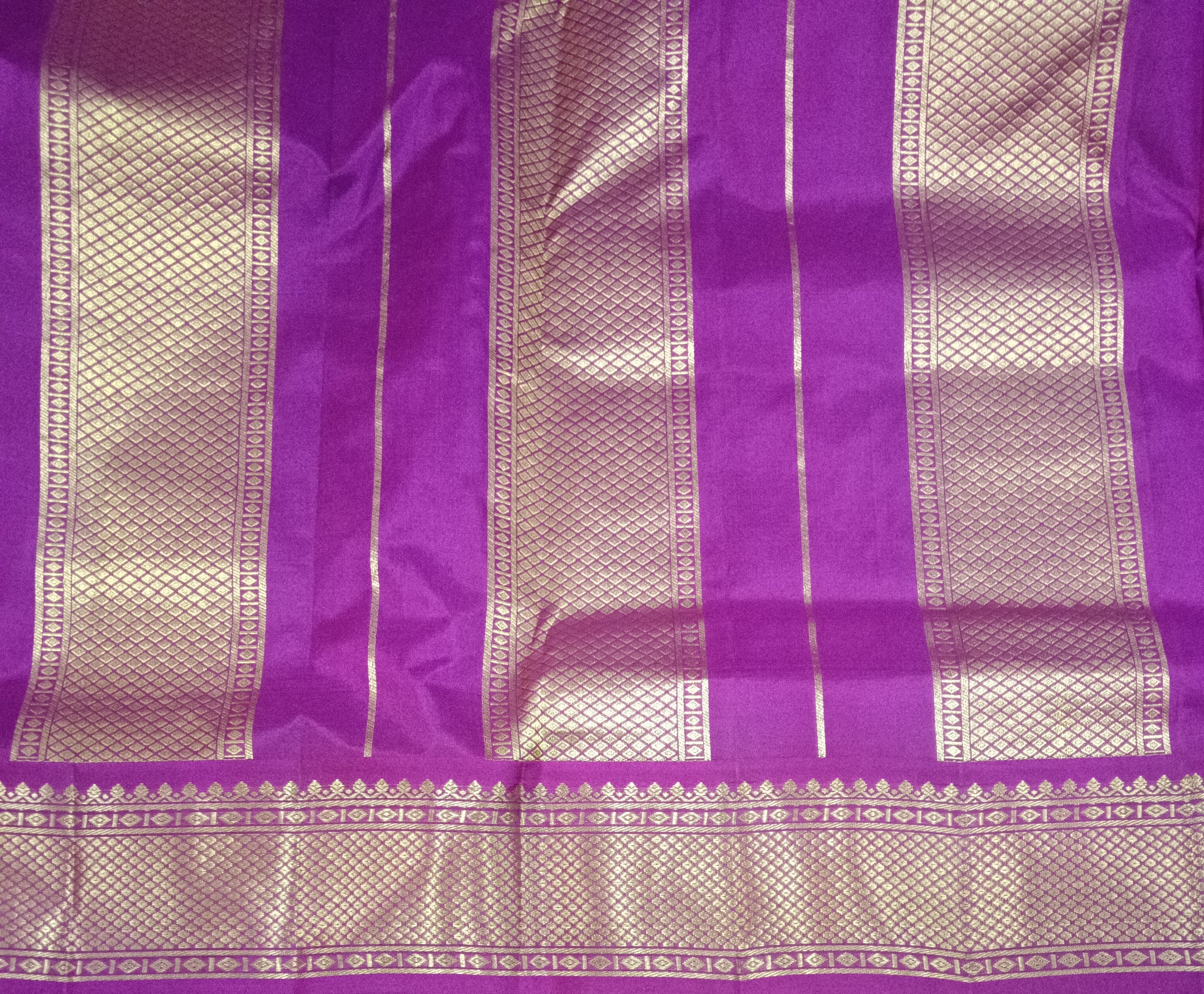 Pure silk checked 10 yardz