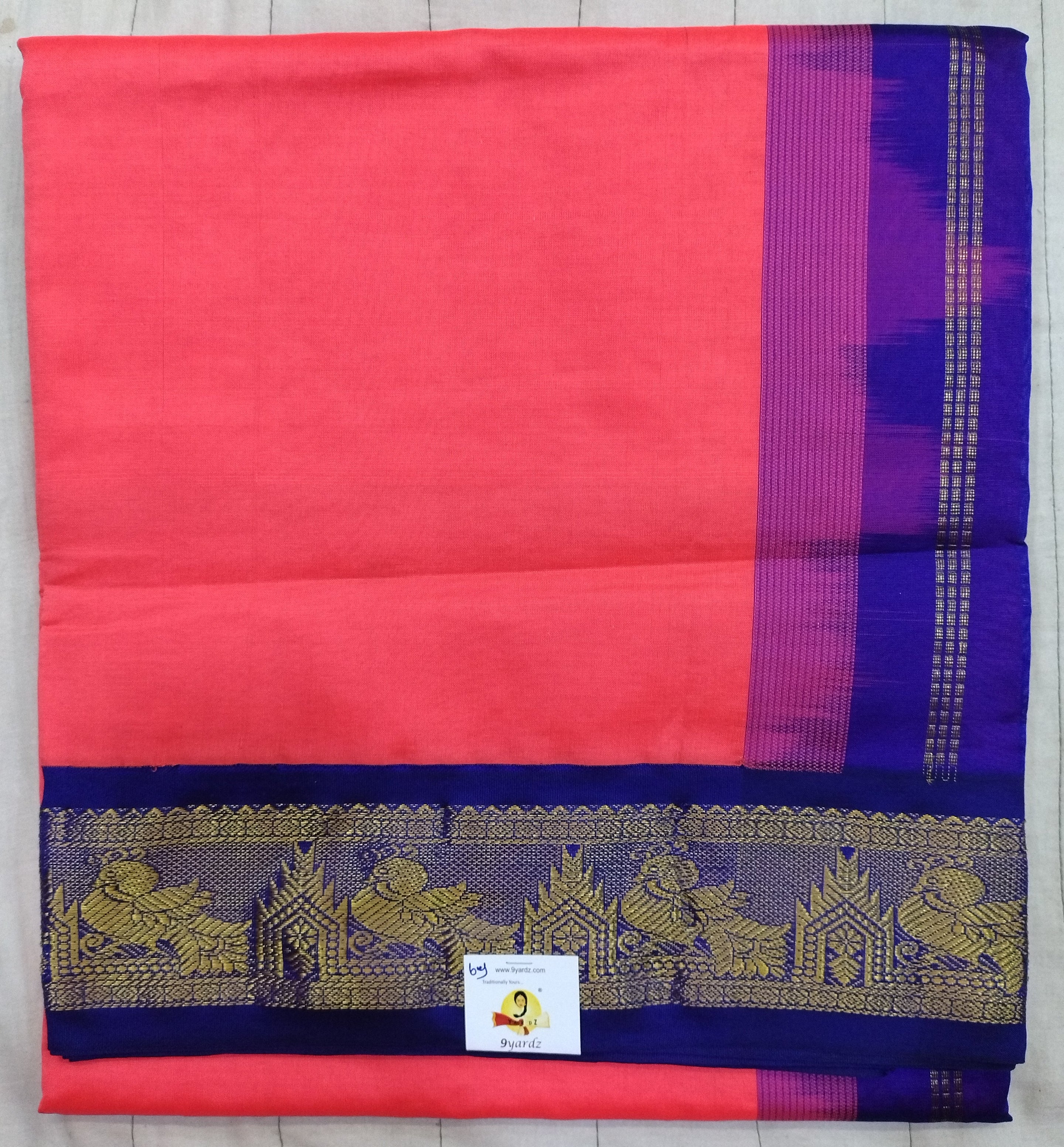 Semi silk cotton korvai 6Yards