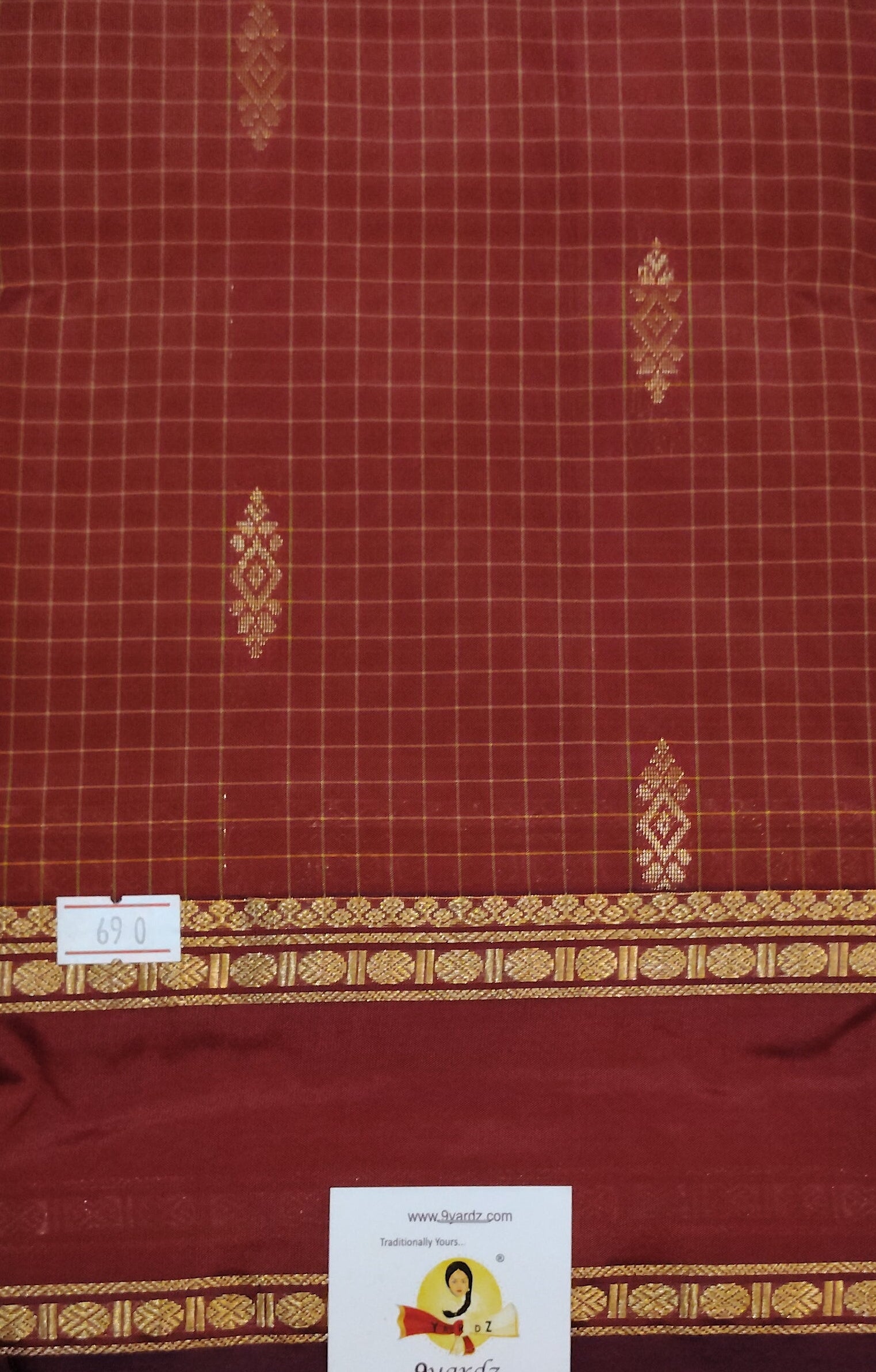 China silk checked 6Yards