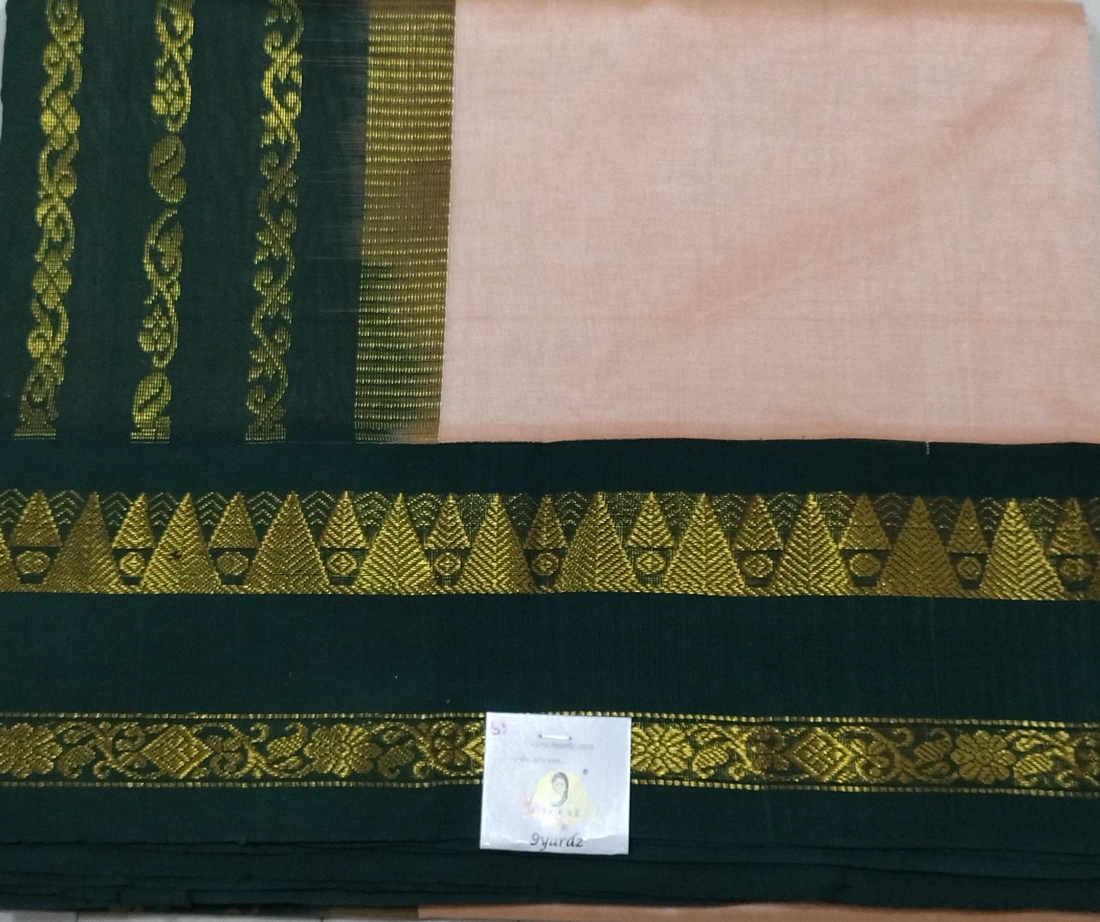 Semi silk Plain Korvai 6Yards