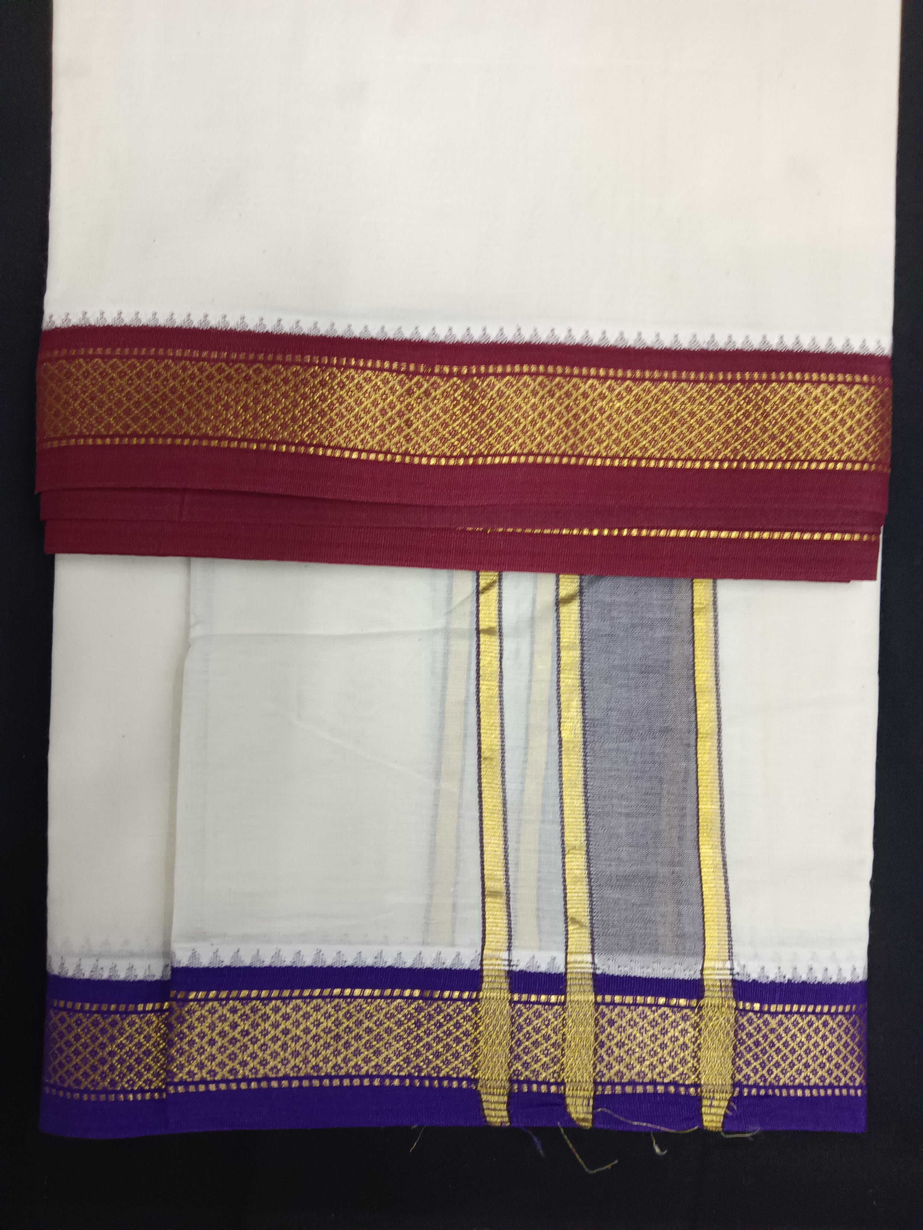 Pure cotton Muhurtham 5kann dhoti 9*5