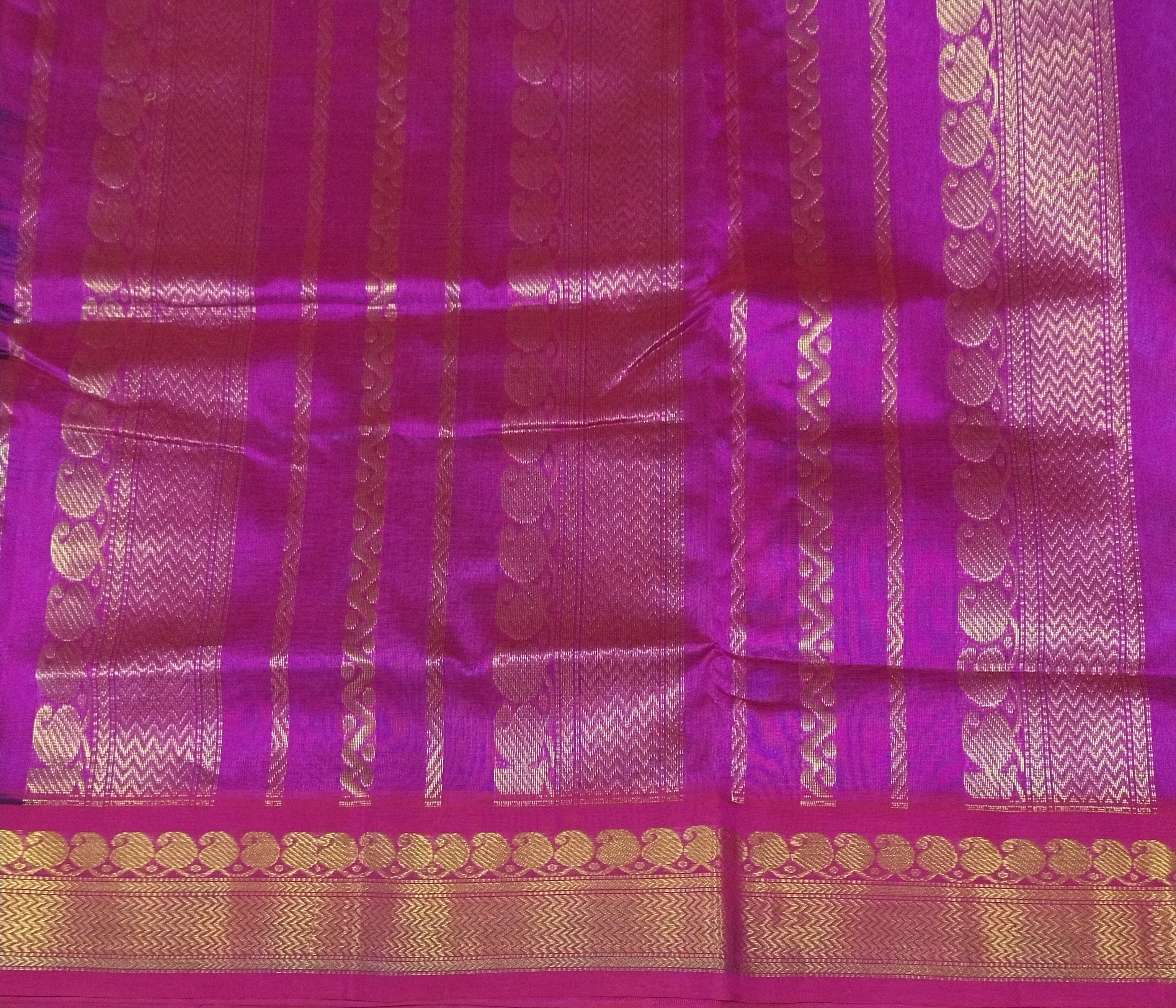 Pure silk cotton -Korvai 10yards madisar