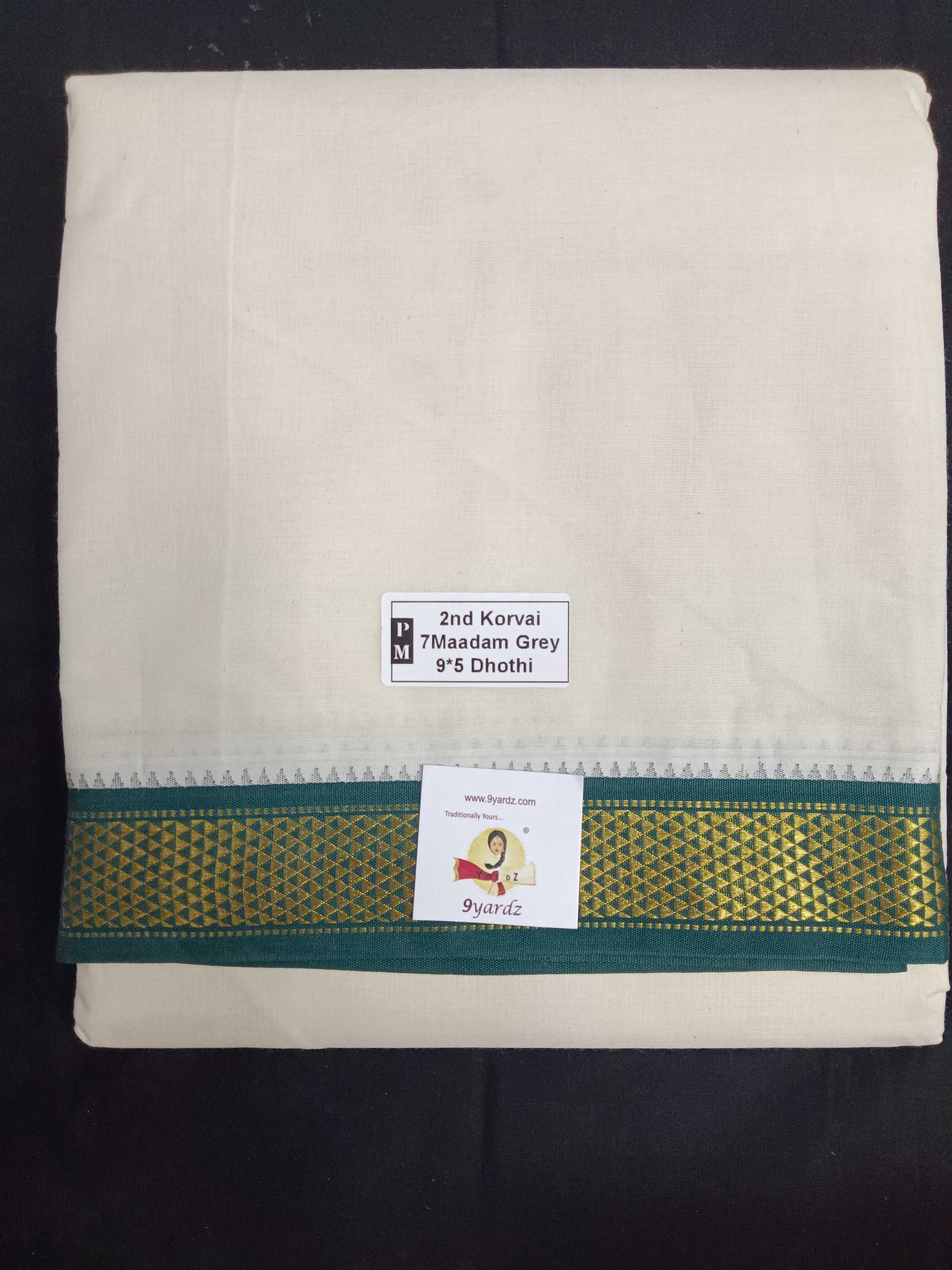 Pure cotton Muhurtham dhoti 9*5 7maadampet KM