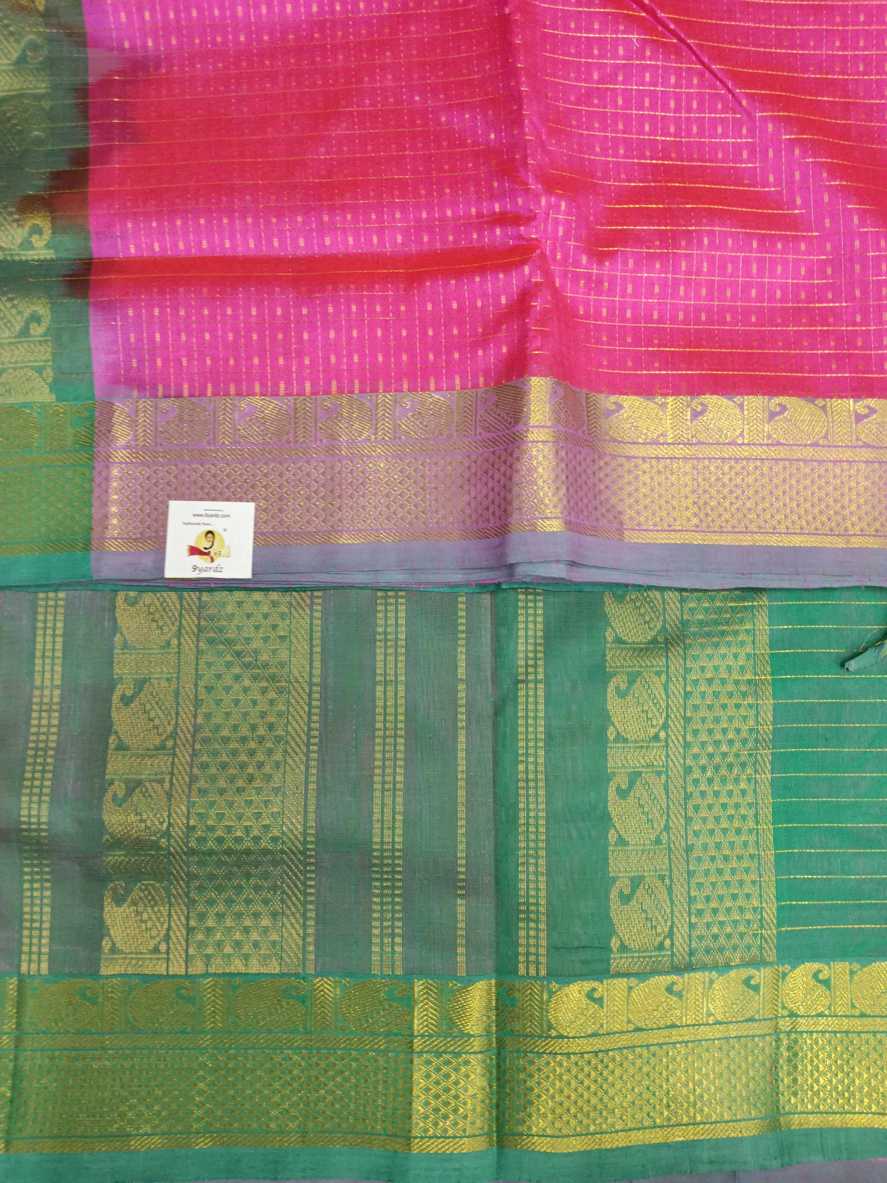 Semi korvai Zari Checked 10yardz