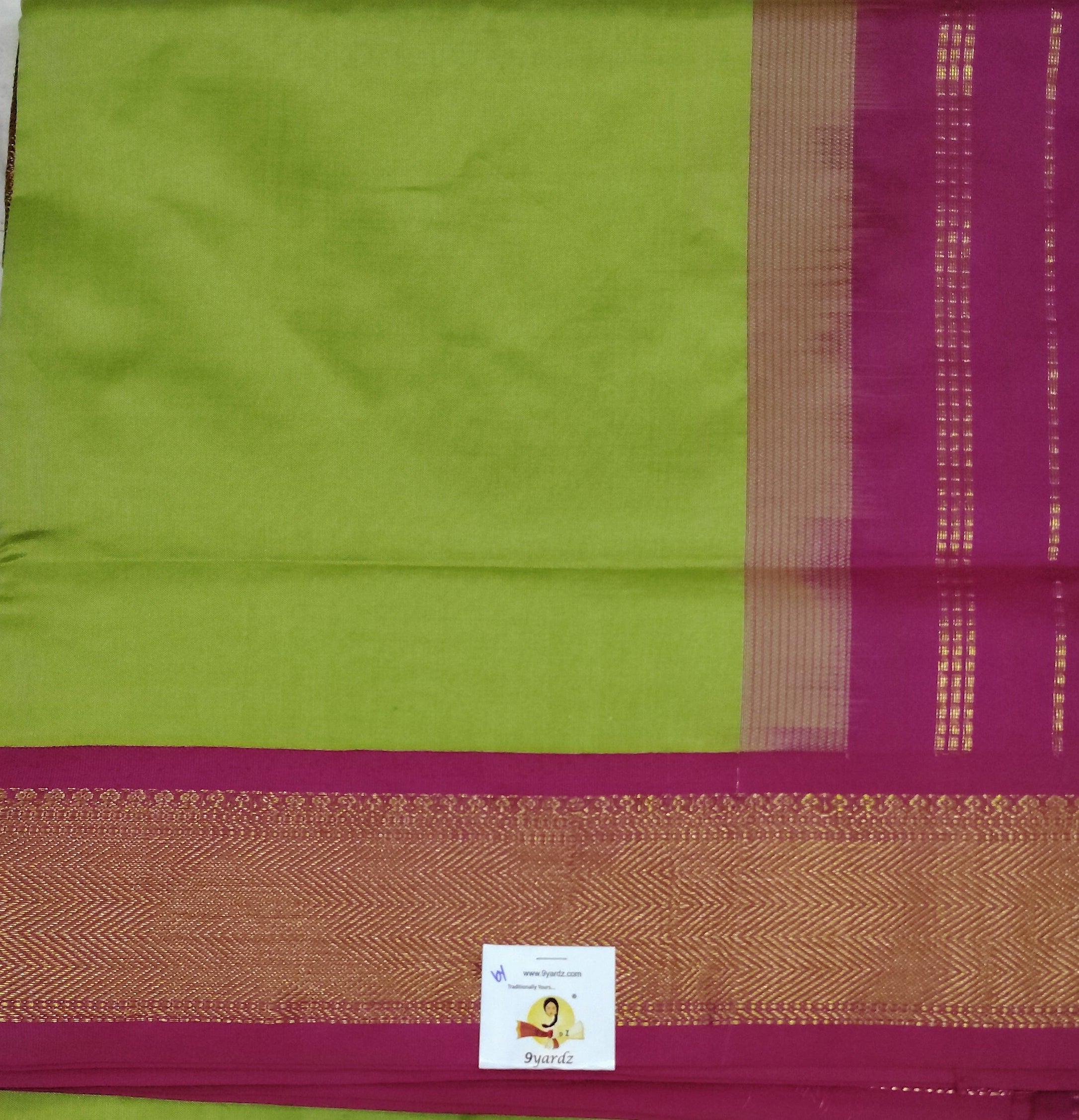 Semi silk Plain Korvai 6Yards