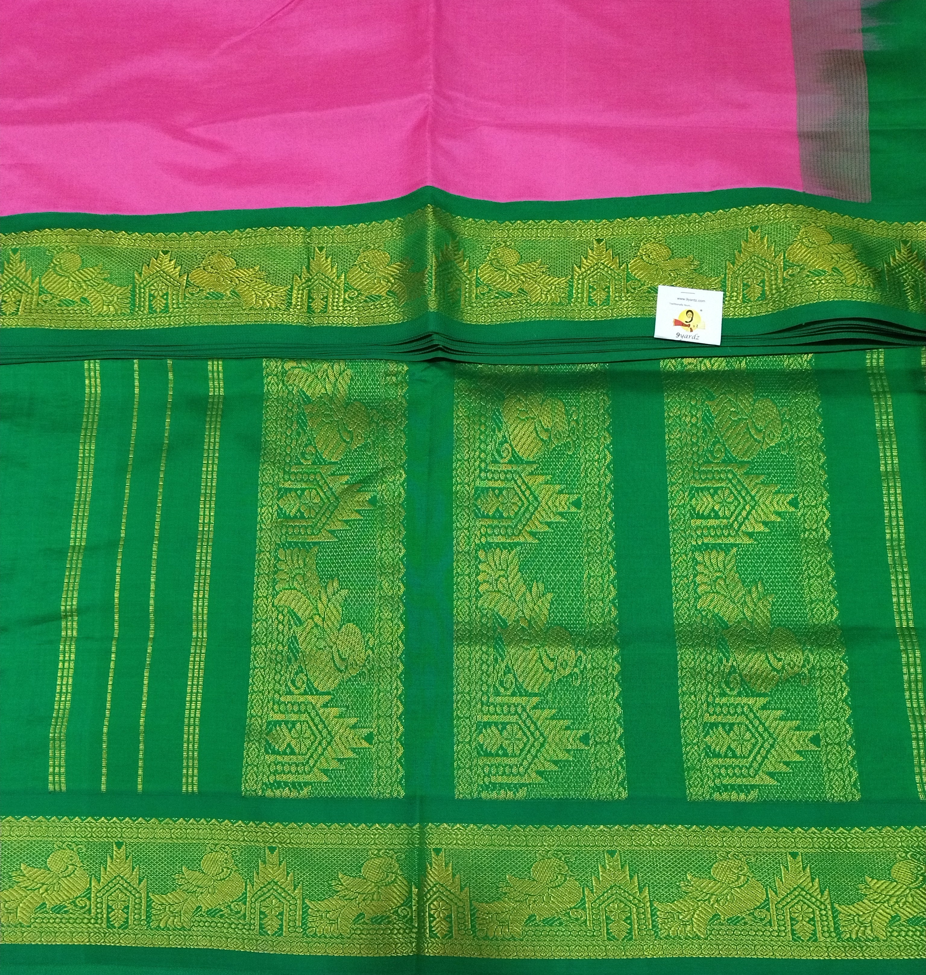 Semi silk Plain Korvai 6Yards