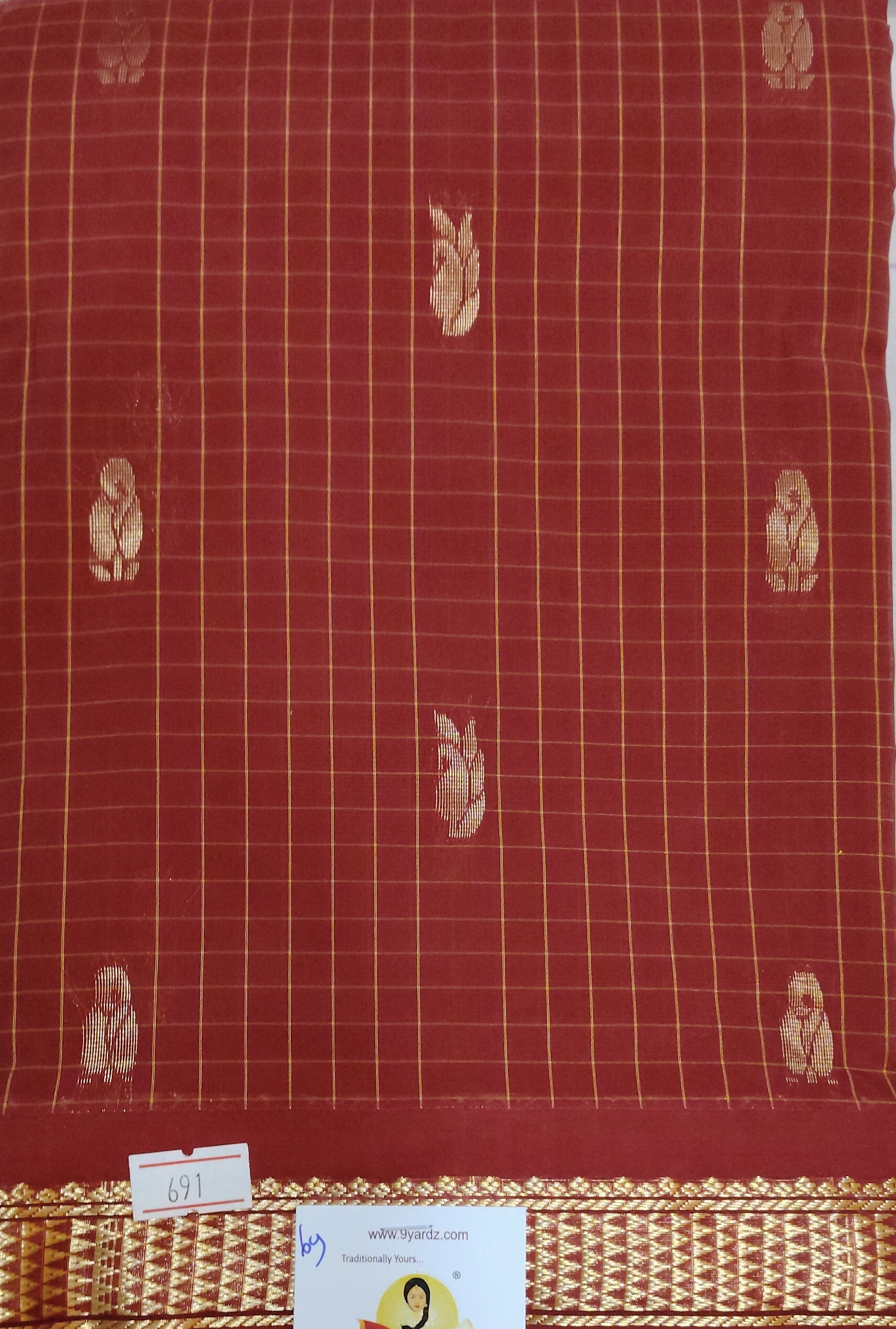 China silk checked 6yardz