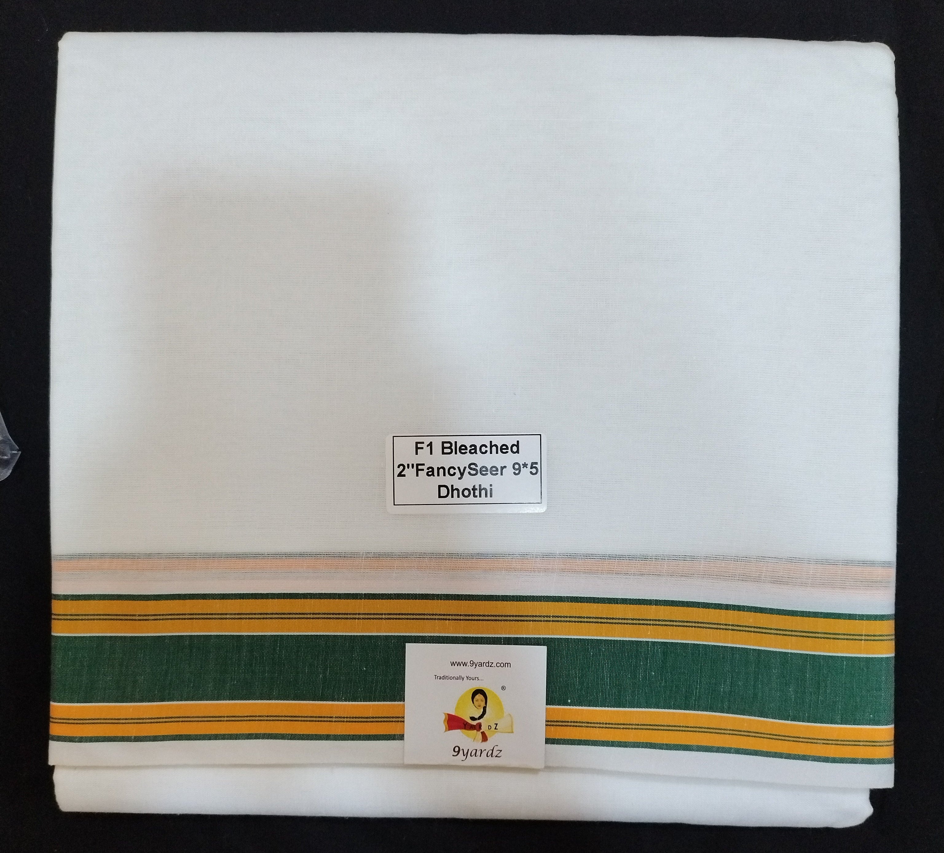 Cotton Dhothi bleached 9*5